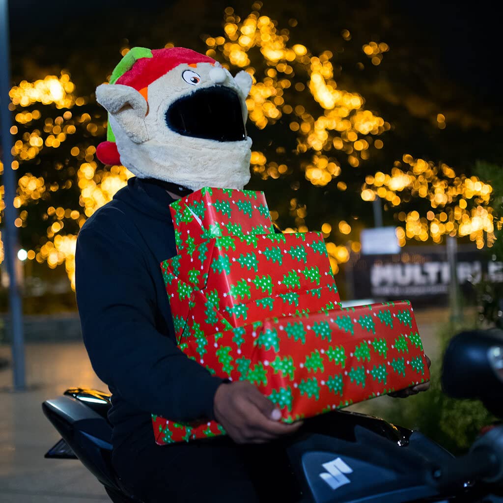 Motoloot Helmet Cover For Motorcycle Helmet, Fun Rides And Gifts (Cover Only. Helmet Not Included) - Elf