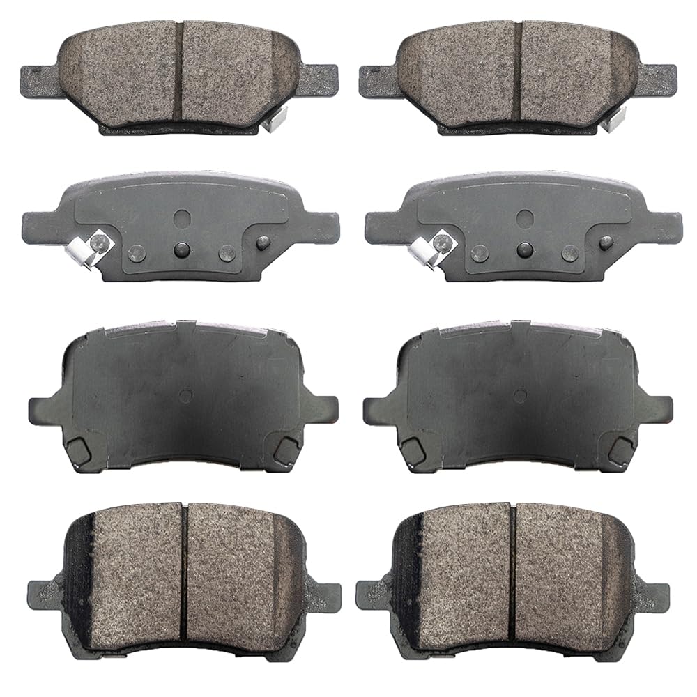 EXPPOWER Front Rear Ceramic Brake Pads Sets Fit For Chevrolet Cobalt 2008,For Chevrolet For Malibu 2004-2012,For Pontiac G5 2007