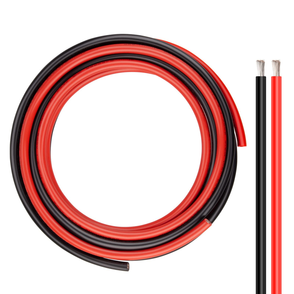 4 Gauge Wire - Igreely 10 Ft Red & 10 Ft Black 4 Gauge Tinned Copper Electrical Wire Cable For Car Audio Automotive Trailer Mari