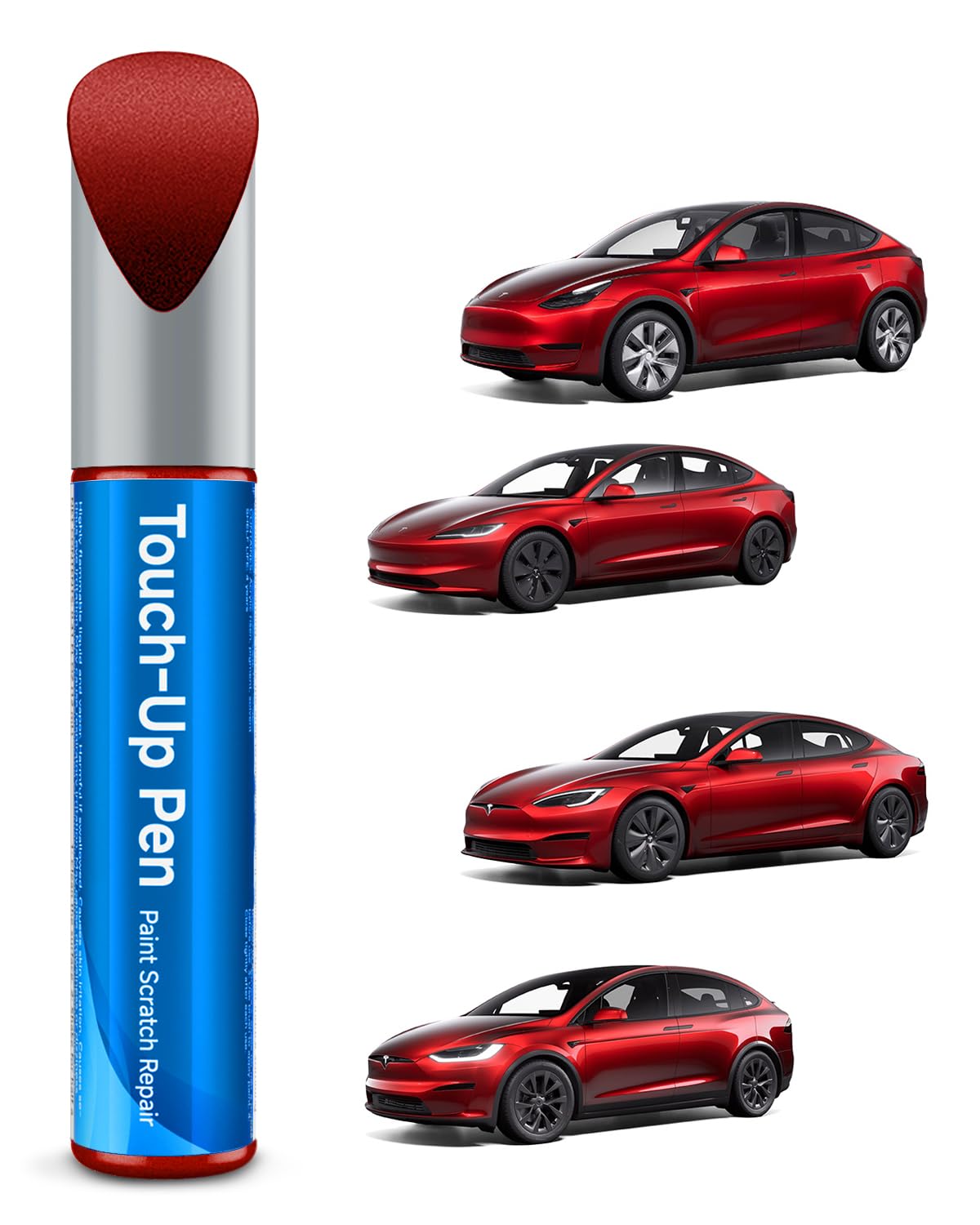 Teslaunch (Ultra Red (PR01) Touch Up Paint for Tesla for Model 3/Y/S/X - OEM Original Touch Up Paint Pen for Tesla Scratches Rep