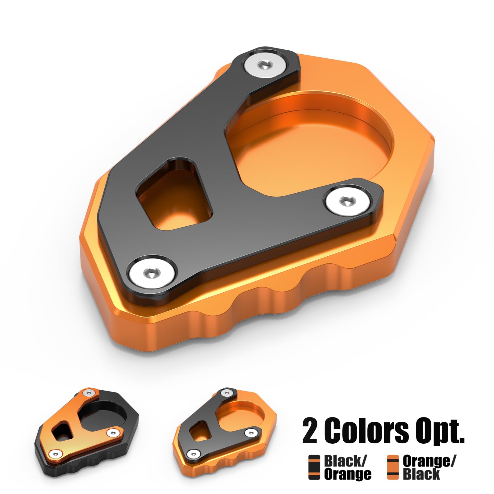 NICECNC Orange Kickstand Kick Side Stand Extension Plate Compatible with KTM 690 Enduro R/SMC R 2019-2021,1050/1090/1190/1290 Adventure 2014 2015 2016 2017 2018 2019 2020