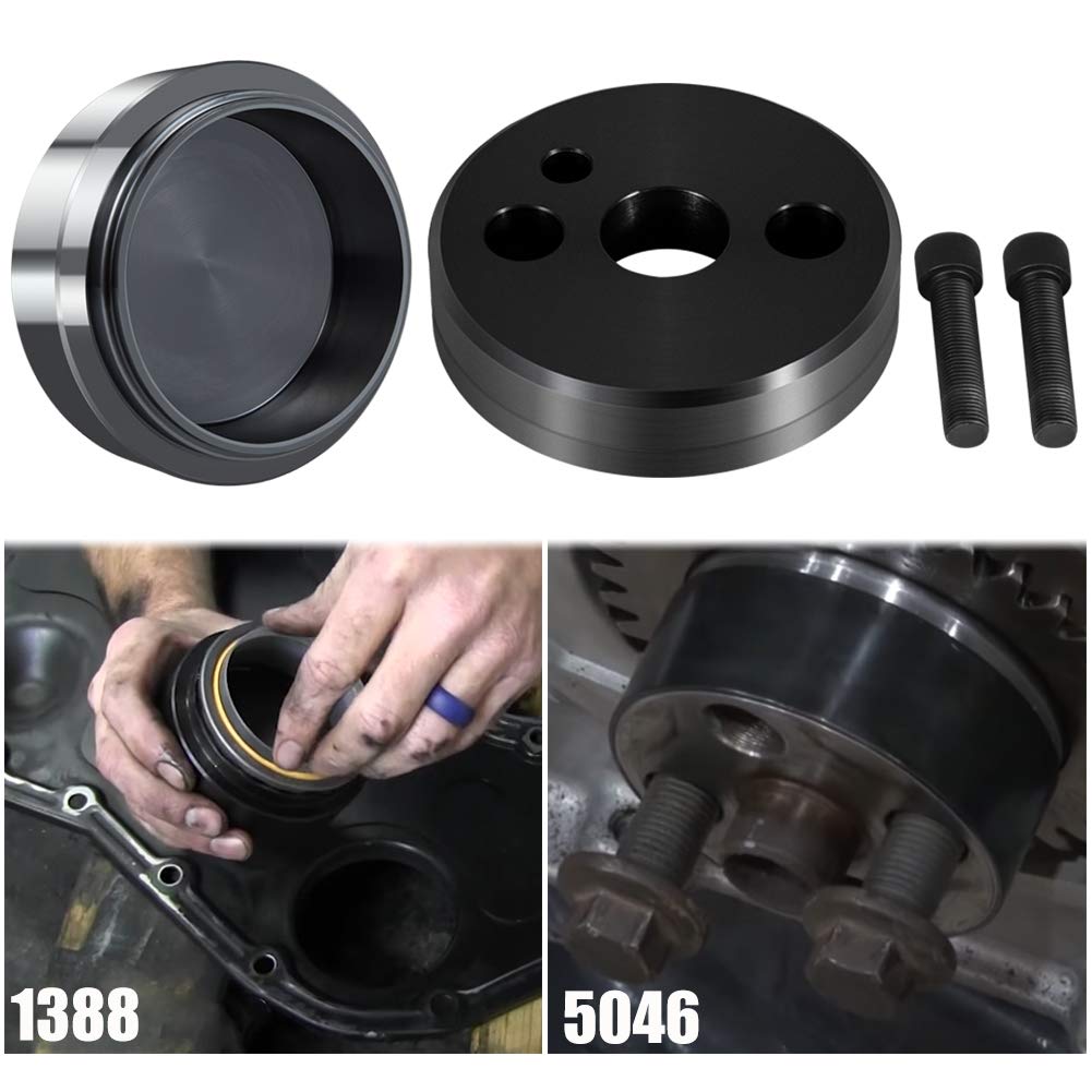5046 Crankshaft Wear Sleeve Install Tool & 1338 Front Cover Crankshaft Seal Installation Tool Perfectly Fits for Dodge Cummins 3