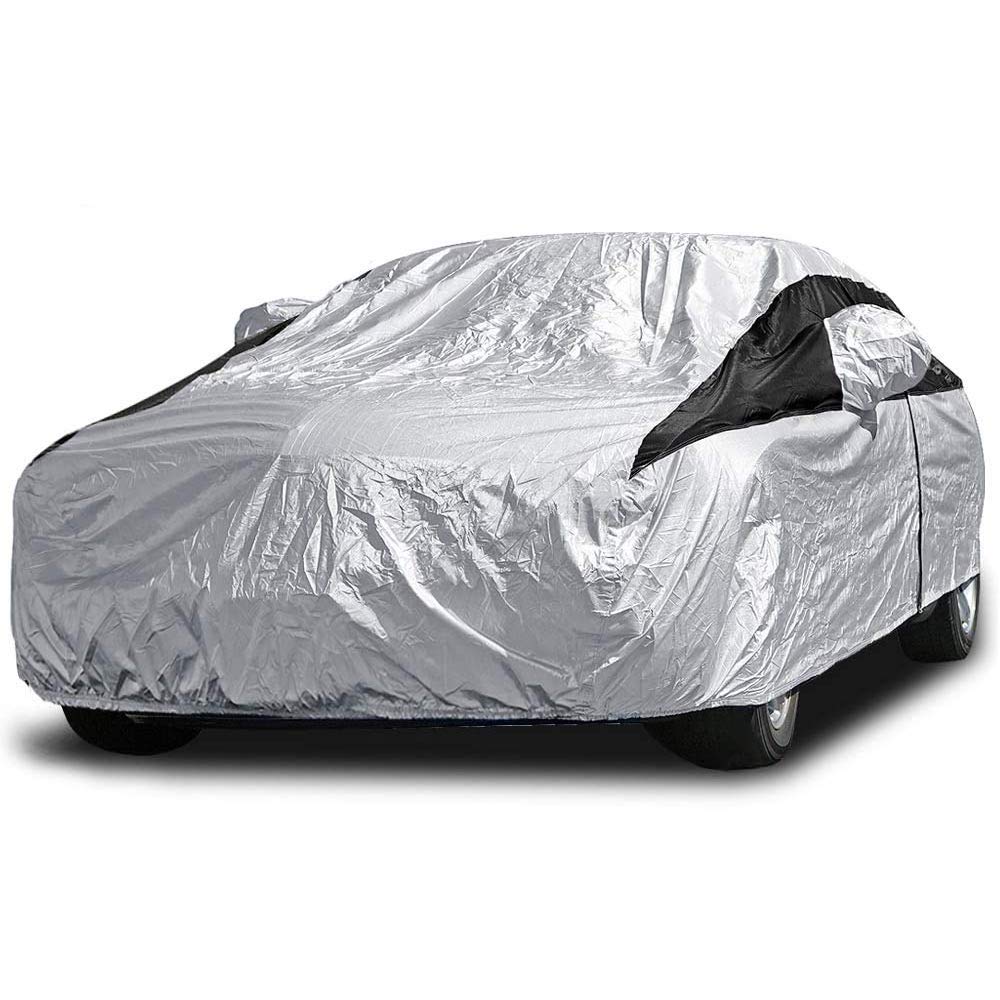 Titan Premium Multi-Layer Peva Car Cover For Sedans 186-202''. Waterproof, Uv Protection, Anti-Scratch Protective Lining, Driver