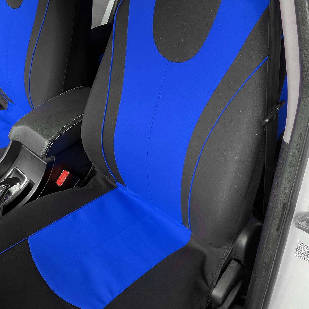 Car Seat Covers Full Set, Polyester Automotive Seat Covers, Breathable Waterproof Car Seat Cushion Protectors, Car Accessories Fits Most Vehicles, Suv, Truck (Blue/Front)