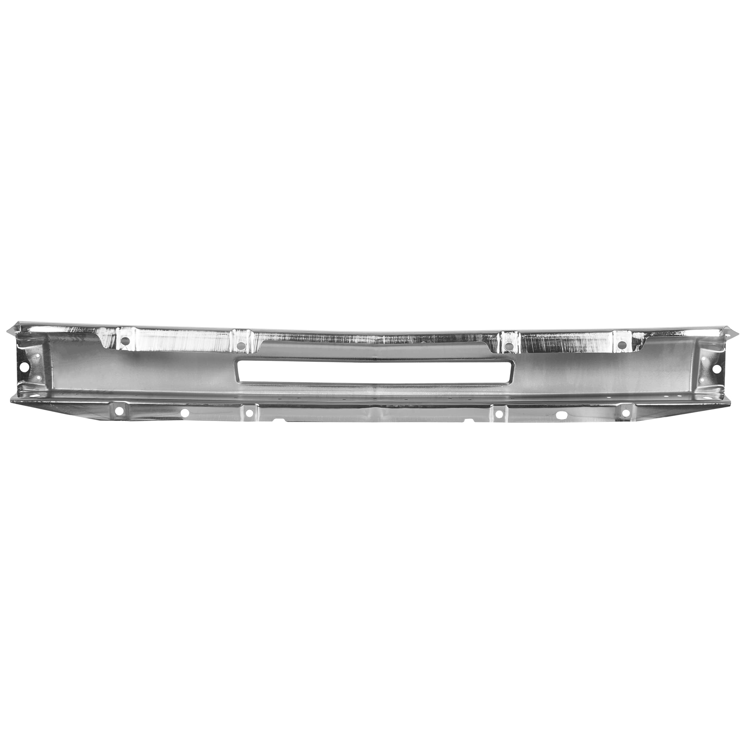 Ecotric Impact Bar Compatible With 2007-2013 Chevy Silverado 1500 2500 3500 Pickup Front Bumper Impact Face Bar Chrome Steel Replace For Gm1002831 15941850