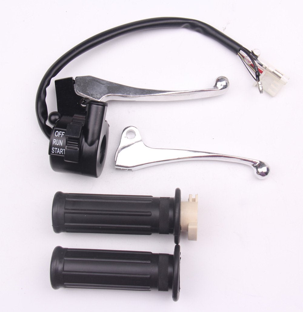 Bh-Motor New Twist Throttle Housing Switch Right & Left Brake Lever For Yamaha Pw50 Py50 Pit Bike