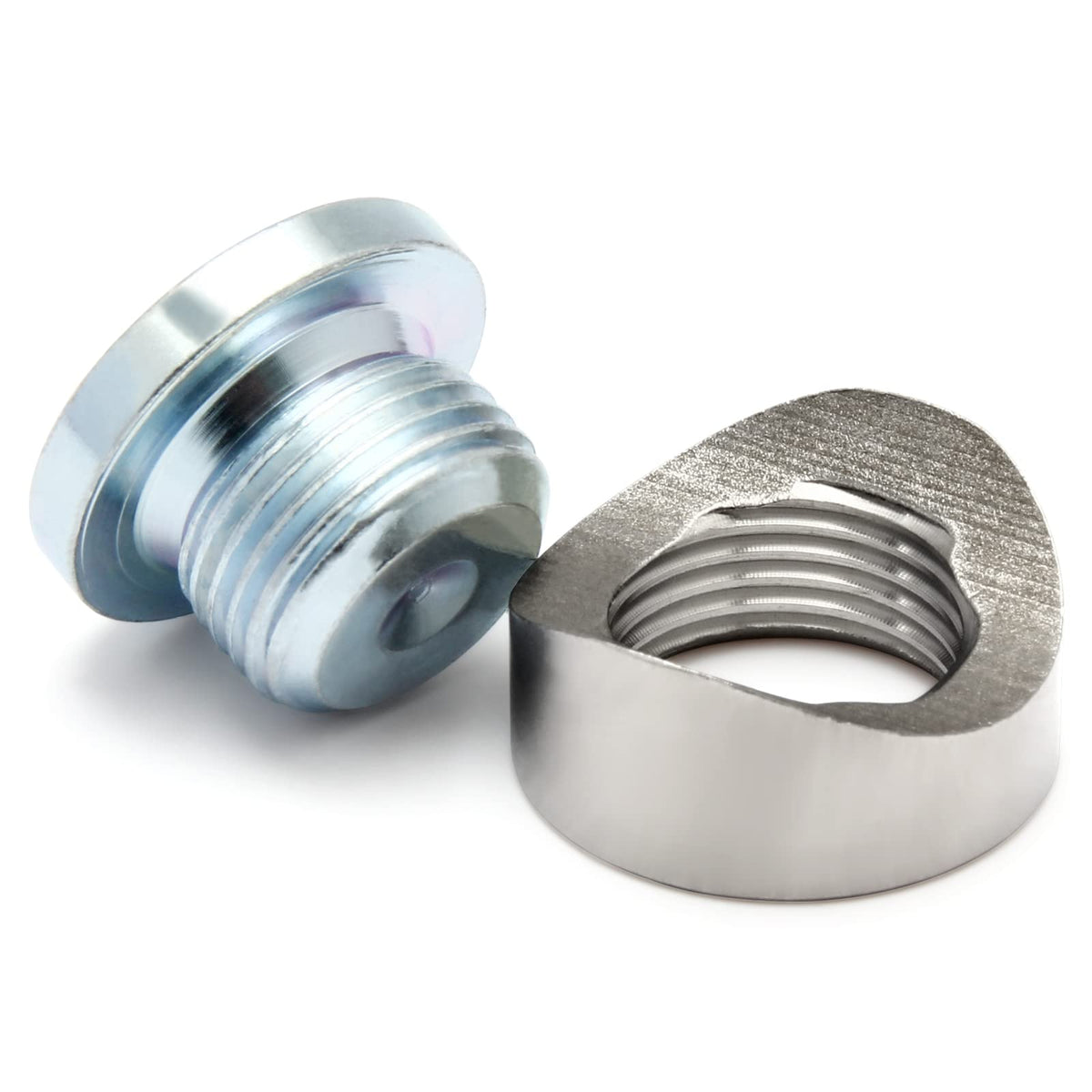 Ledaut M18X1.5 Bung And Plug Notched Style Stepped Notched Style Mounting Bung And Plugs (1 Bungs/1 Plugs)