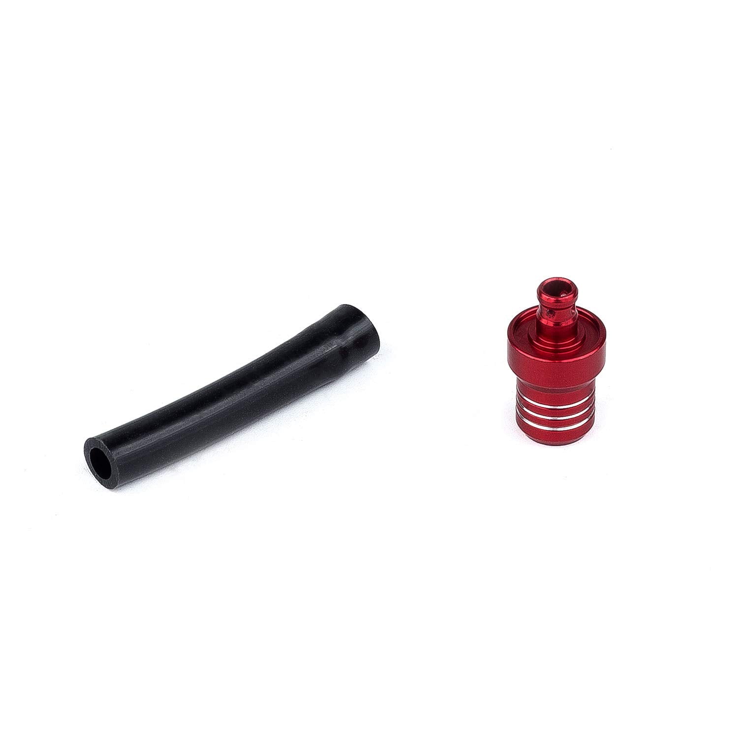 E-Riding Gas Tank Fuel Cap Valve Vent Breather Hose Cnc For Motorcycle Bikes (Red)