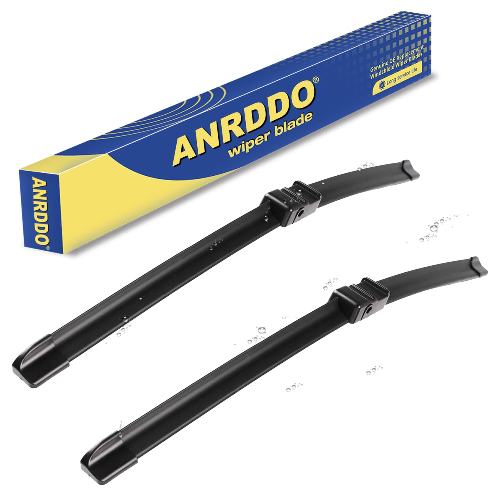 Anrddo Wipers Factory Replacement For Bmw F01 F02 F04 F07 F10 M5 5 & 7 - Series 2010-2016 Original Equipment Windshield Wiper Bl