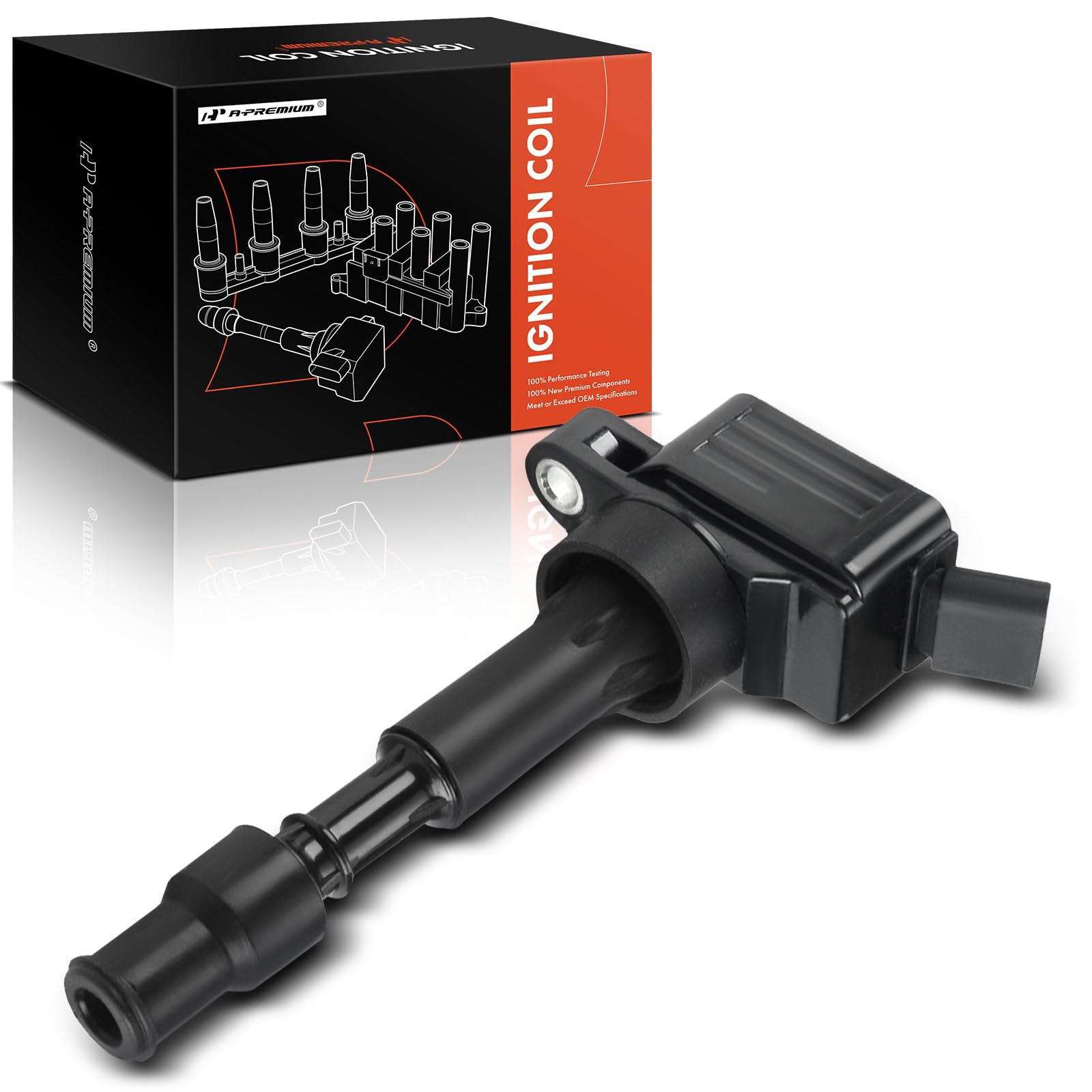 A-Premium Ignition Coil Compatible With Hyundai & Kia Vehicles - L4 2.0L - Elantra 2015-2020, Sonata 2016-2019, Veloster 2019-20