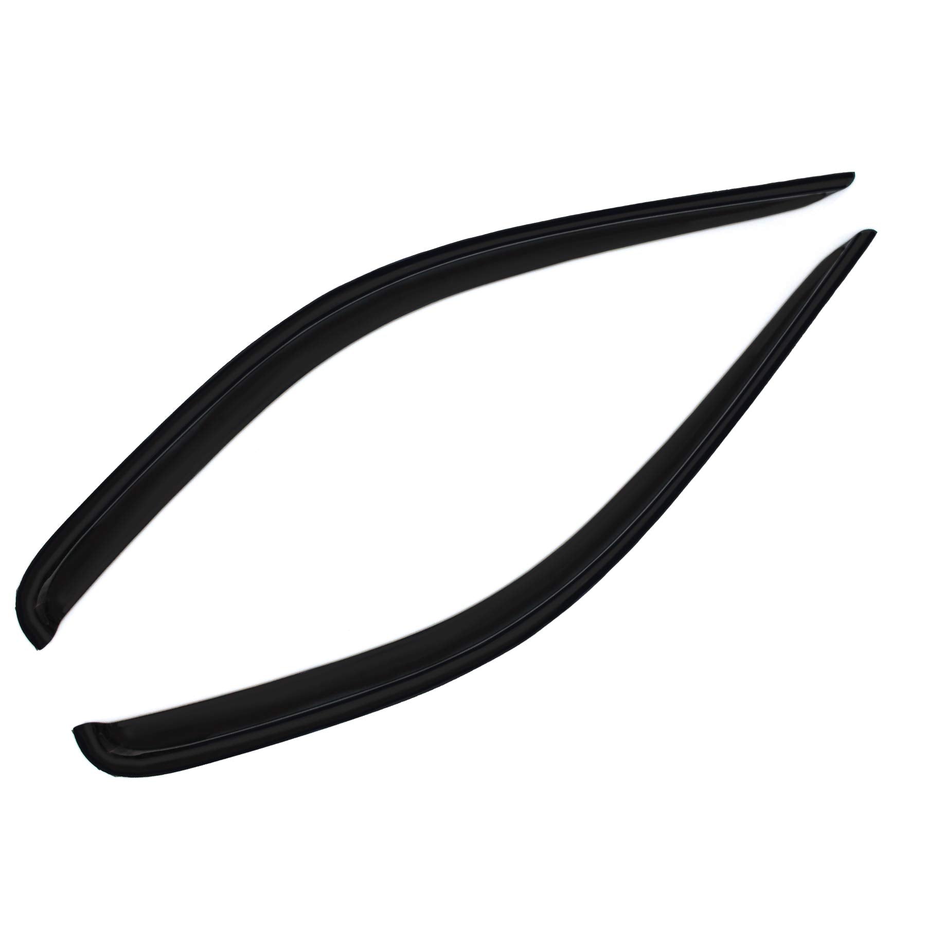 Gldifa Smoke Front Window Visor Compatible With Dodge Dakota Standard Cab 1997-2004 Wind Deflector Sun Rain Guards Outside 2Pc 9