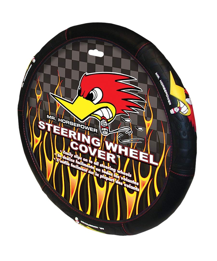 Plasticolor 006467R01 Mr. Horsepower Car Truck SUV Steering Wheel Cover