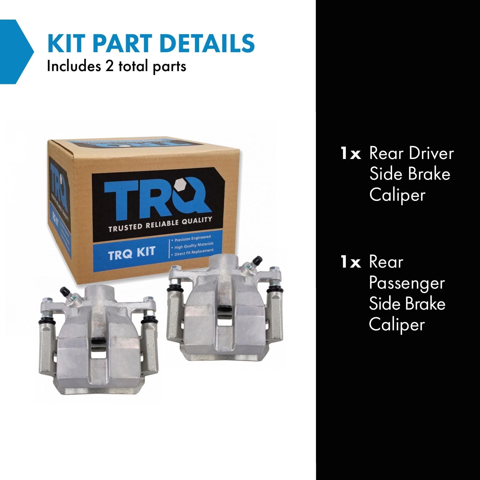 Trq Rear Brake Caliper Set Compatible With 2010-2015 Lexus Rx350 2012-2015 Rx450H 2014-2019 Toyota Highlander 2011-2020 Sienna