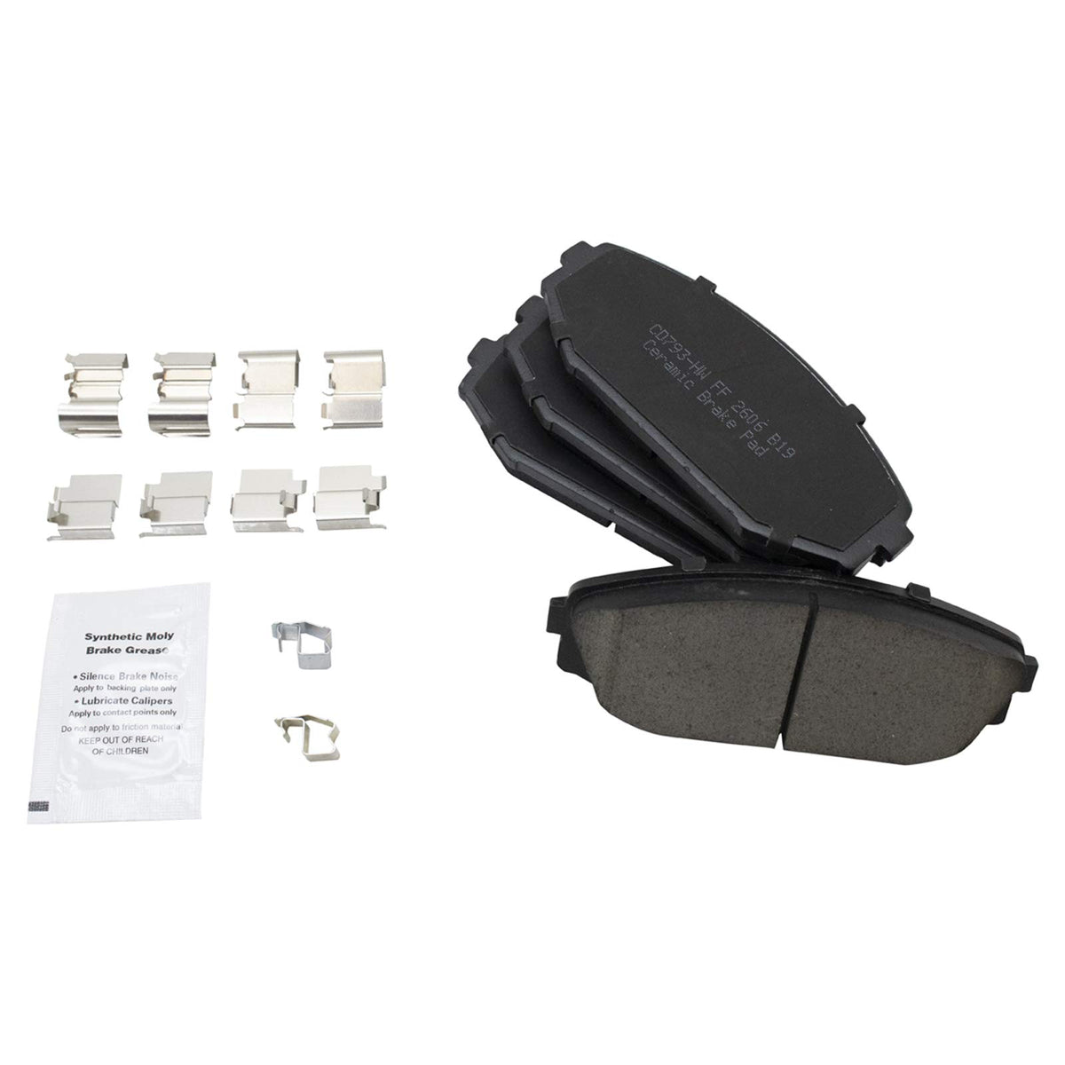TRQ Front Brake Pads Ceramic Compatible with 2001-2002 Acura MDX 1999-2004 Honda Odyssey