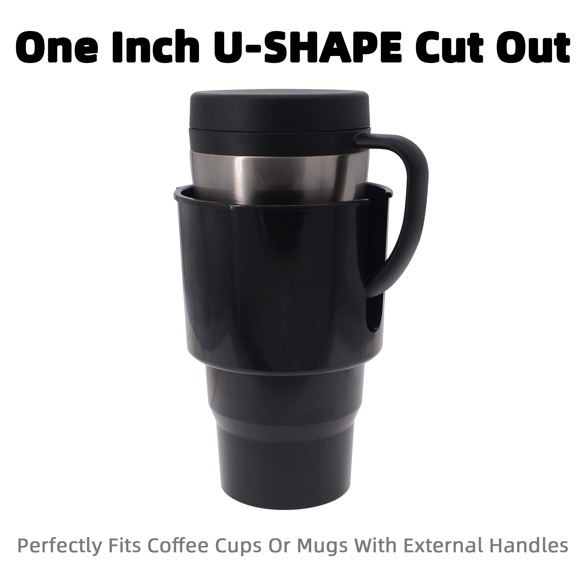 iSaddle Large Car Cup Holder Adapter Compatible with Hydro Flask 32oz 40oz 50/50 Flask, Yeti 24/30/36oz, Nalgene 32oz Coffee Mug