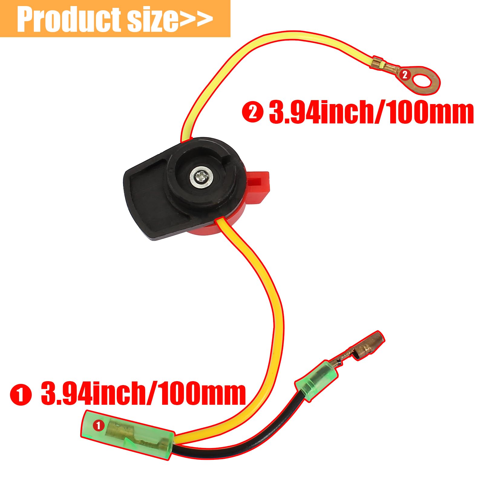 QAZAKY On/Off Engine Stop Kill Switch Control Compatible with GX110 GX120 GX160 GX200 GX240 GX270 GX340 GX390 ED1000 EZ1400 EG14