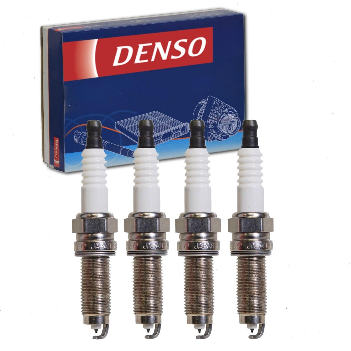 4 pc DENSO Iridium Long Life Spark Plugs compatible with Honda CR-V 2.4L L4 2010-2014