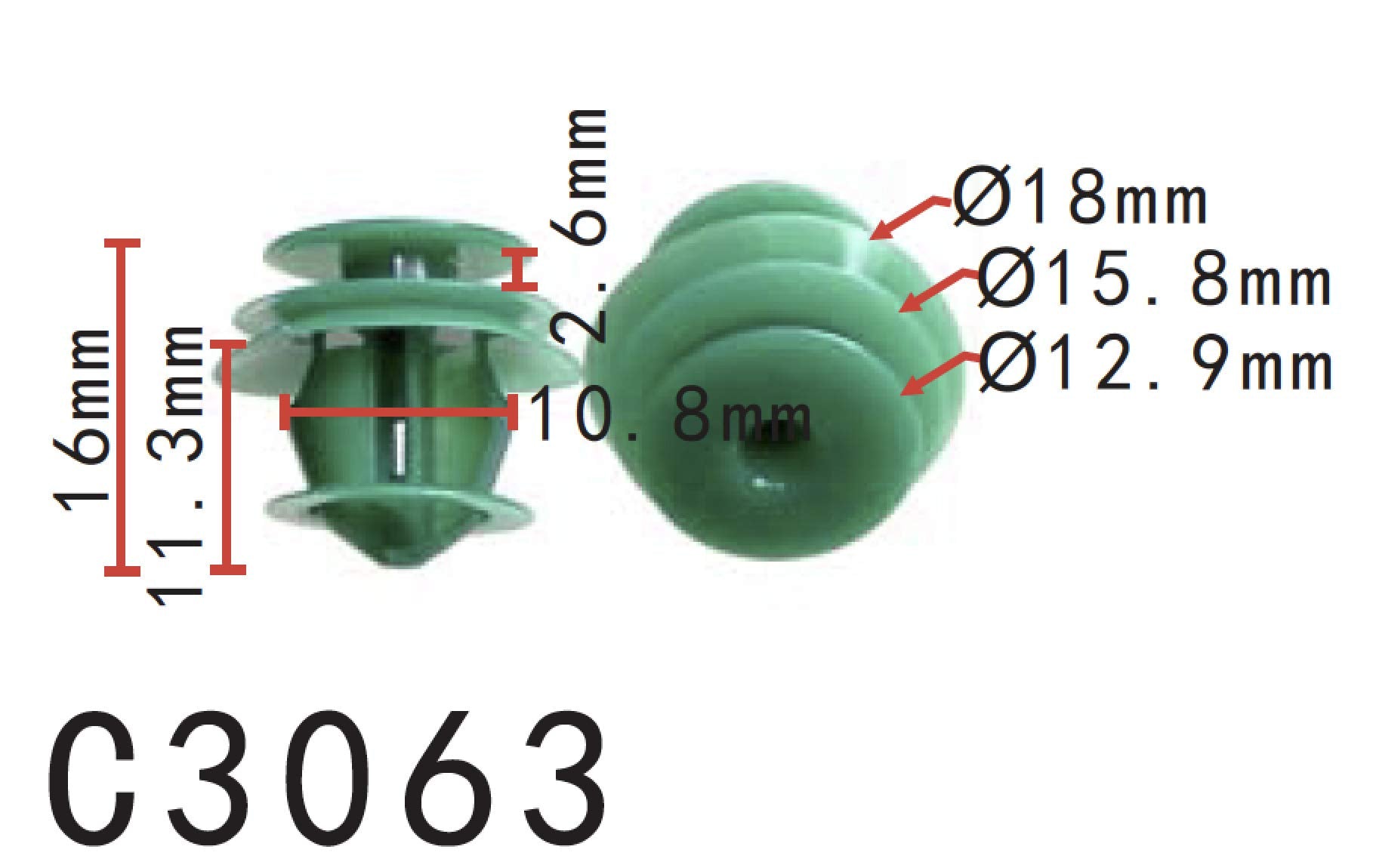 Autobahn88 Retainer Clip For Rear Door Trim Molding,Sunroof Trim Molding, Compatible With Mazda 13-15 Cx-5 (Oem: Kd4568865) (Pac