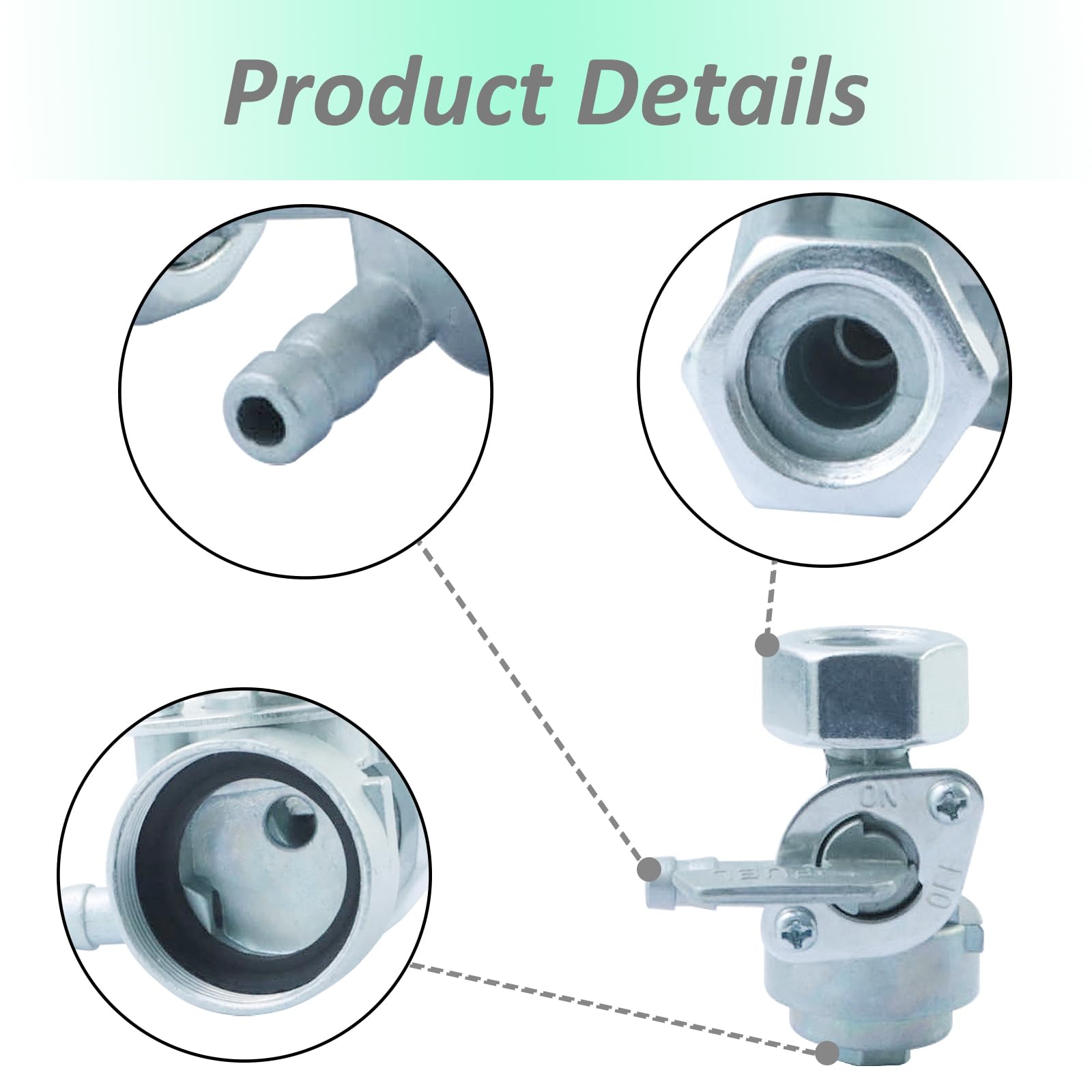 2Pcs M16X1.5Mm Generator Fuel Shut Off Petcock Valve For Predator Generac Duromax Powermate, Gasoline Generator Replacement Part