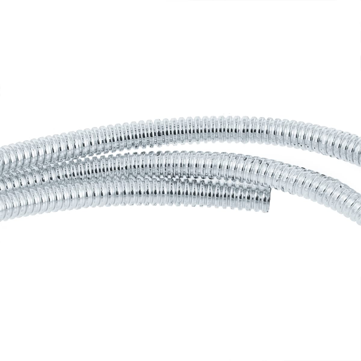 United Pacific 34802 72-Inch Long     Diameter Chrome Wire Loom, Corrugated Polypropene Construction, Crush & Abrasion Resistant