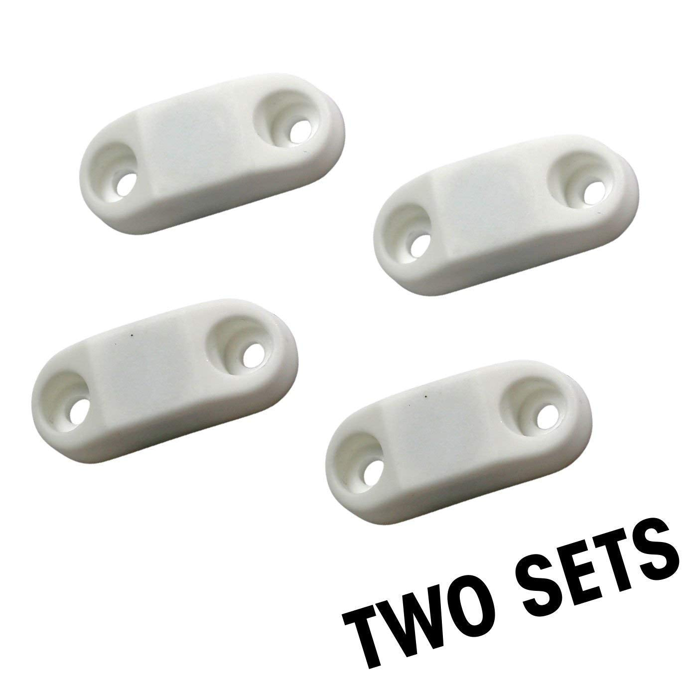 Hamilton Bowes #1 Strongest - Rv & Trailer Magnetic Door/Baggage Door Catch Camper (White Plastic 2-Pairs)