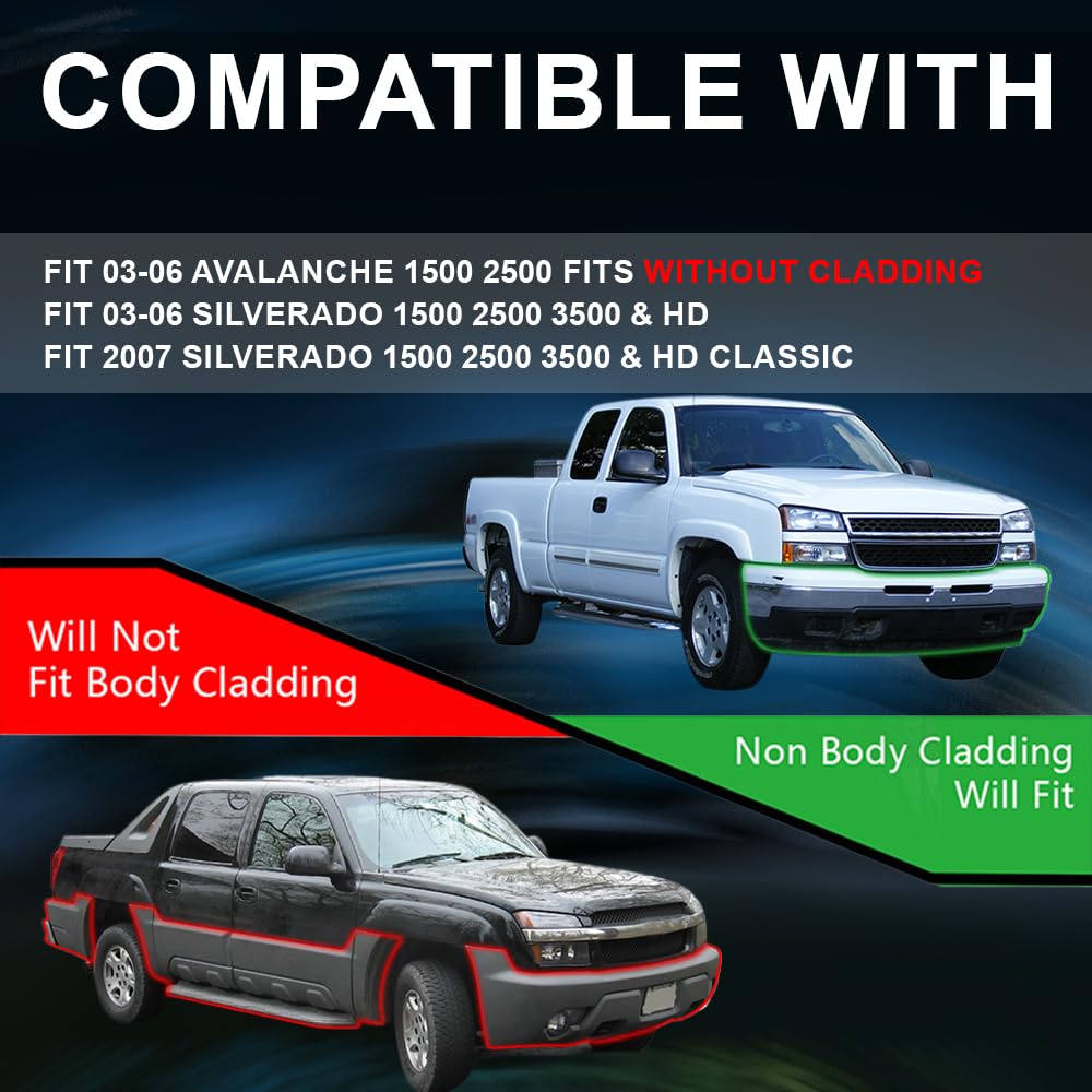 Pit66 Led Headlight Assembly Compatible With Chevy Silverado 1500 2500 3500 Hd Model 03-06/Compatible With Avalanche 1500 2500 0