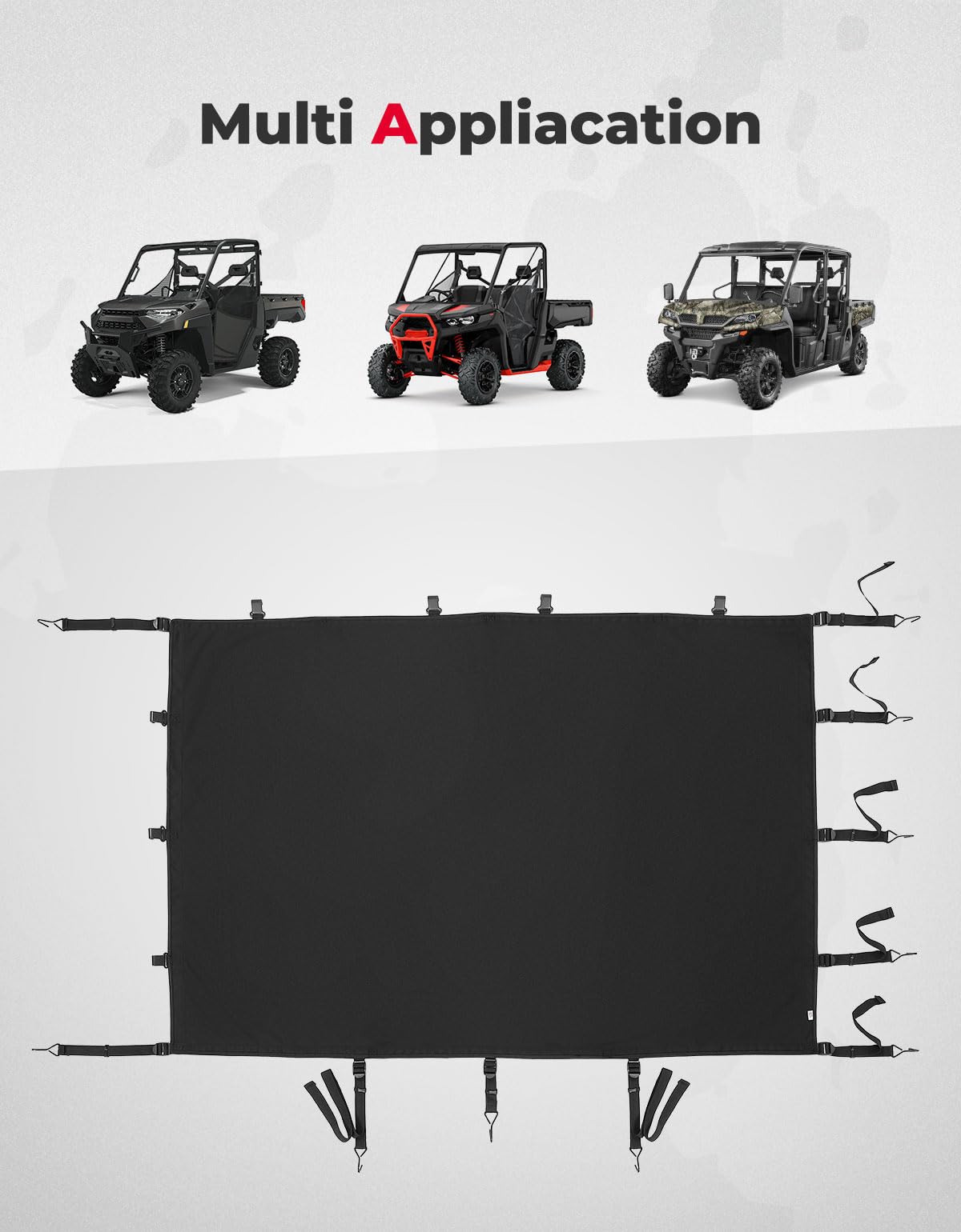 KEMIMOTO Tonneau Covers Compatible with Can-Am Defender HD 5/7/ 8/9/ 10 DPS XT XMR Max 2016-2024 Cargo Bed Cover Net Bed Rail Ca