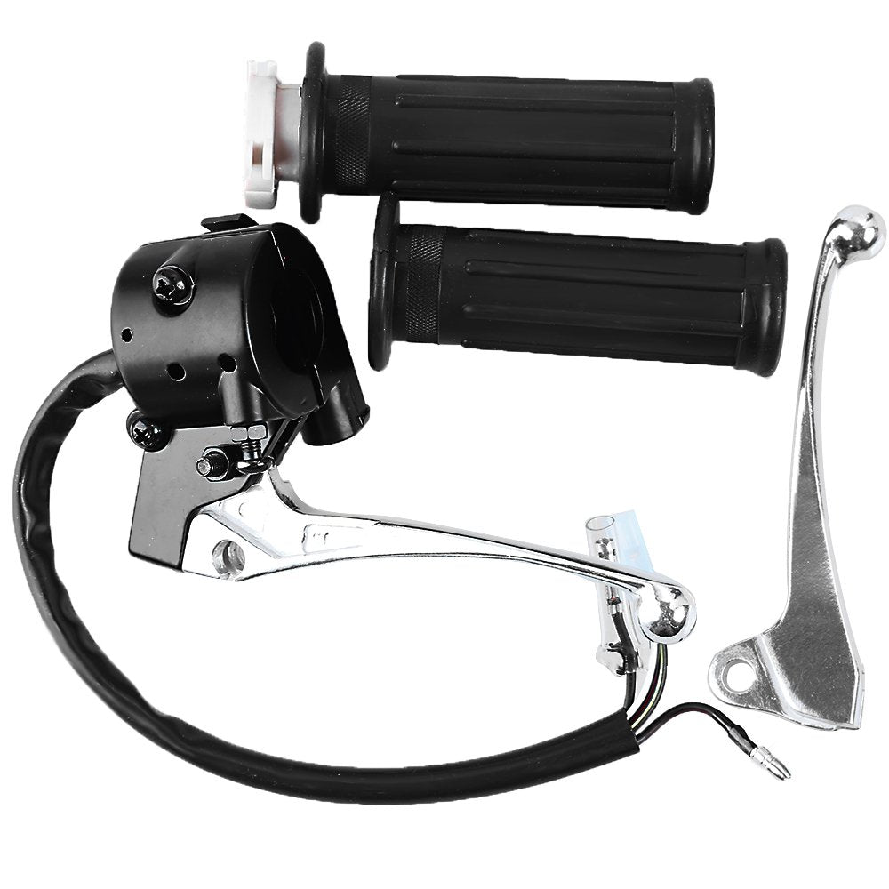 Throttle Housing Left Right Clutch Brake Lever Hand Grips Assembly Replacement For Yamaha Pw50 Y-Zinger 1981-2009 2012 2013 2014