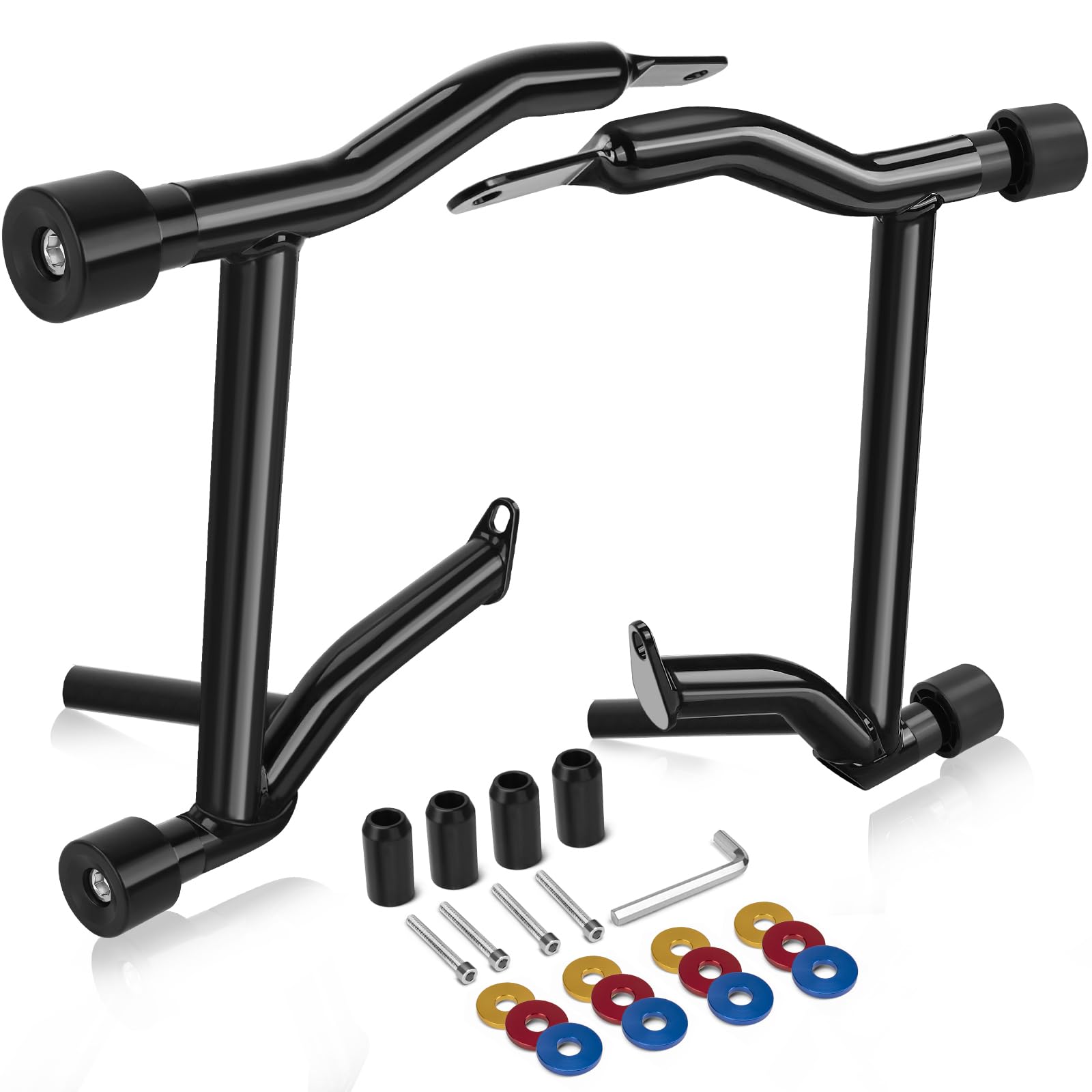 Eumti Saddlebag Guards Tip-Over Crash Bars Rear Saddle Bag Support Bracket Protection Kit Fit for Harley Touring Street Glide Ro