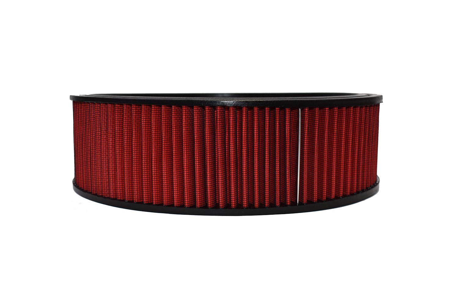 A-Team Performance - Air Filter Element Air Cleaner High Flow Replacement Washable And Reusable Round Cotton Fiber - Compatible With Buick Chevrolet Gmc Ford Mopar Oldsmobile Pontiac (14X4)
