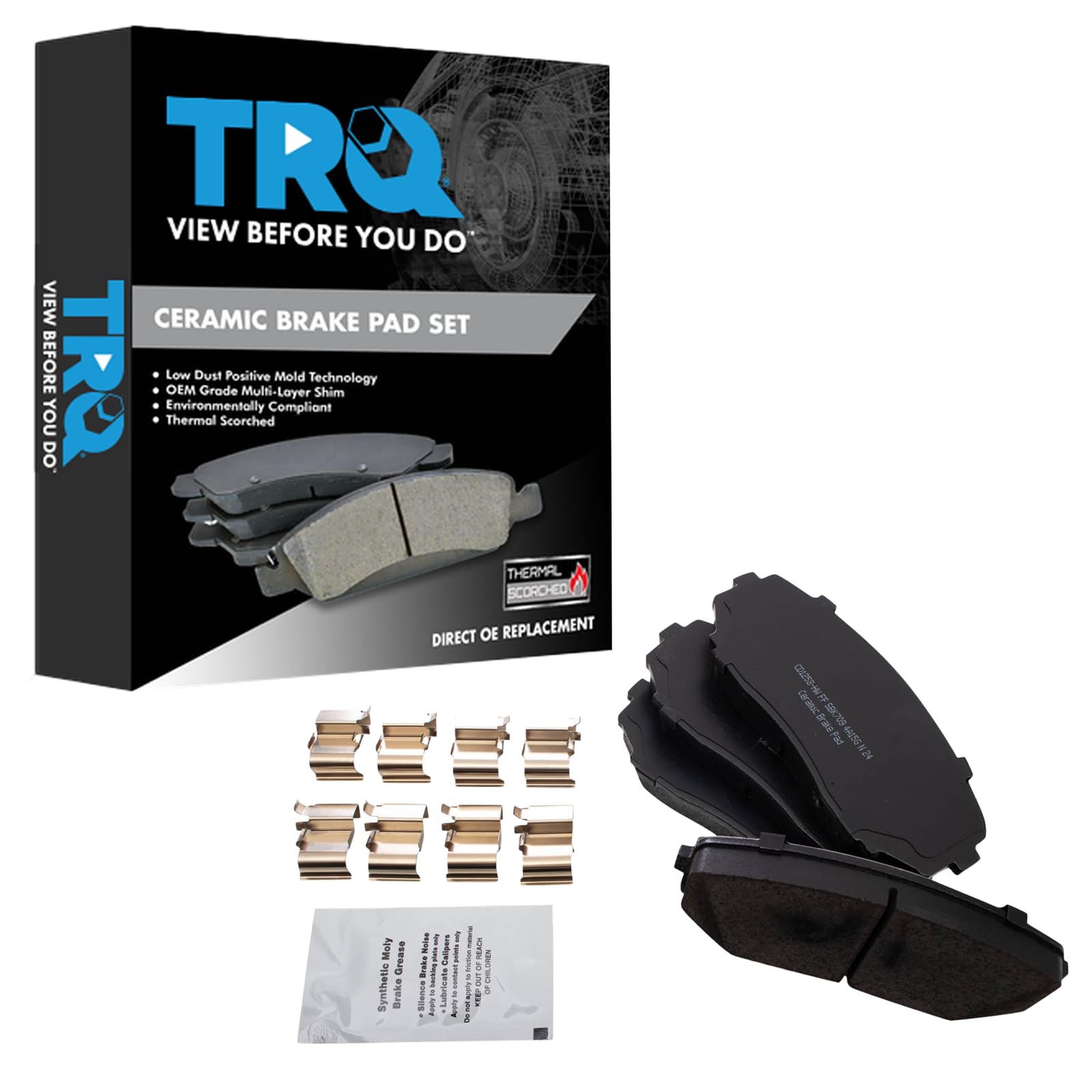 TRQ Front Brake Pads Ceramic Compatible with 2007-2014 Ford Edge 2007-2015 Lincoln MKX 2019 Mazda CX-5 2007-2012 CX-7 2007-2021 