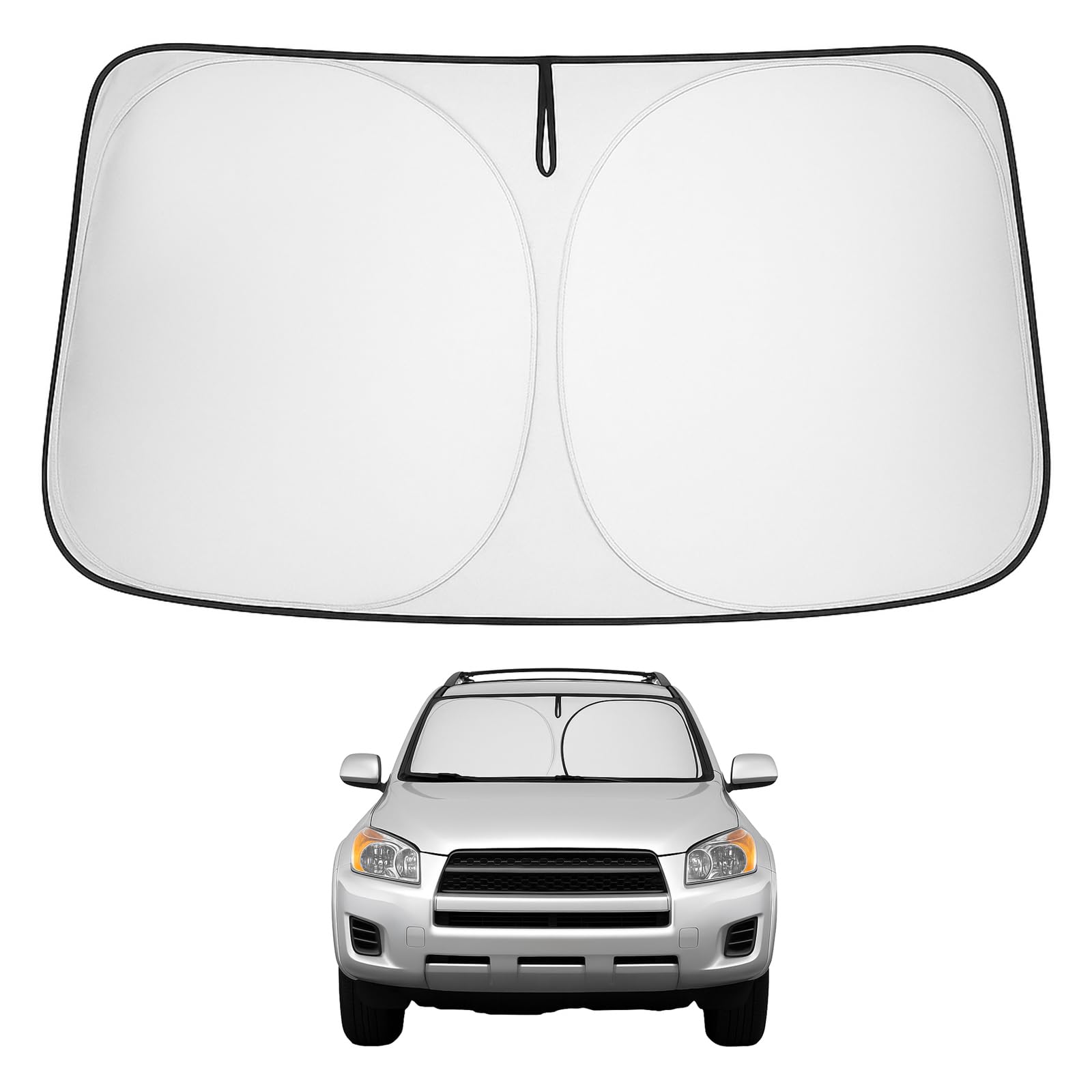 Proadsy Front Windshield Sun Shade Foldable Sunshade Protector Custom Fit 2006-2012 Toyota Rav4 Suv Crossover, Le Xle Premium Li