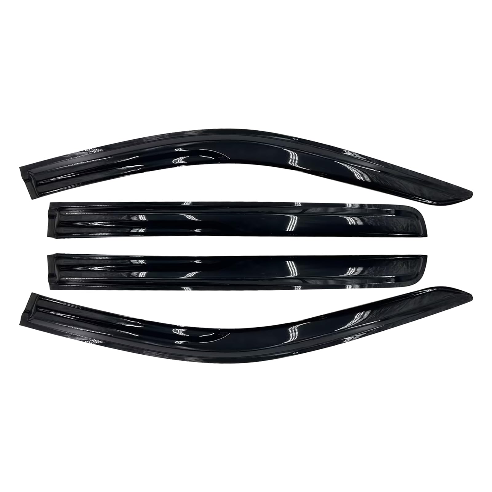 Sontian Tape-On Side Window Visor Deflectors Rain Guards For 2019-2024 Chevy Silverado/Gmc Sierra 1500 Crew Cab, 2020-2024 Silve