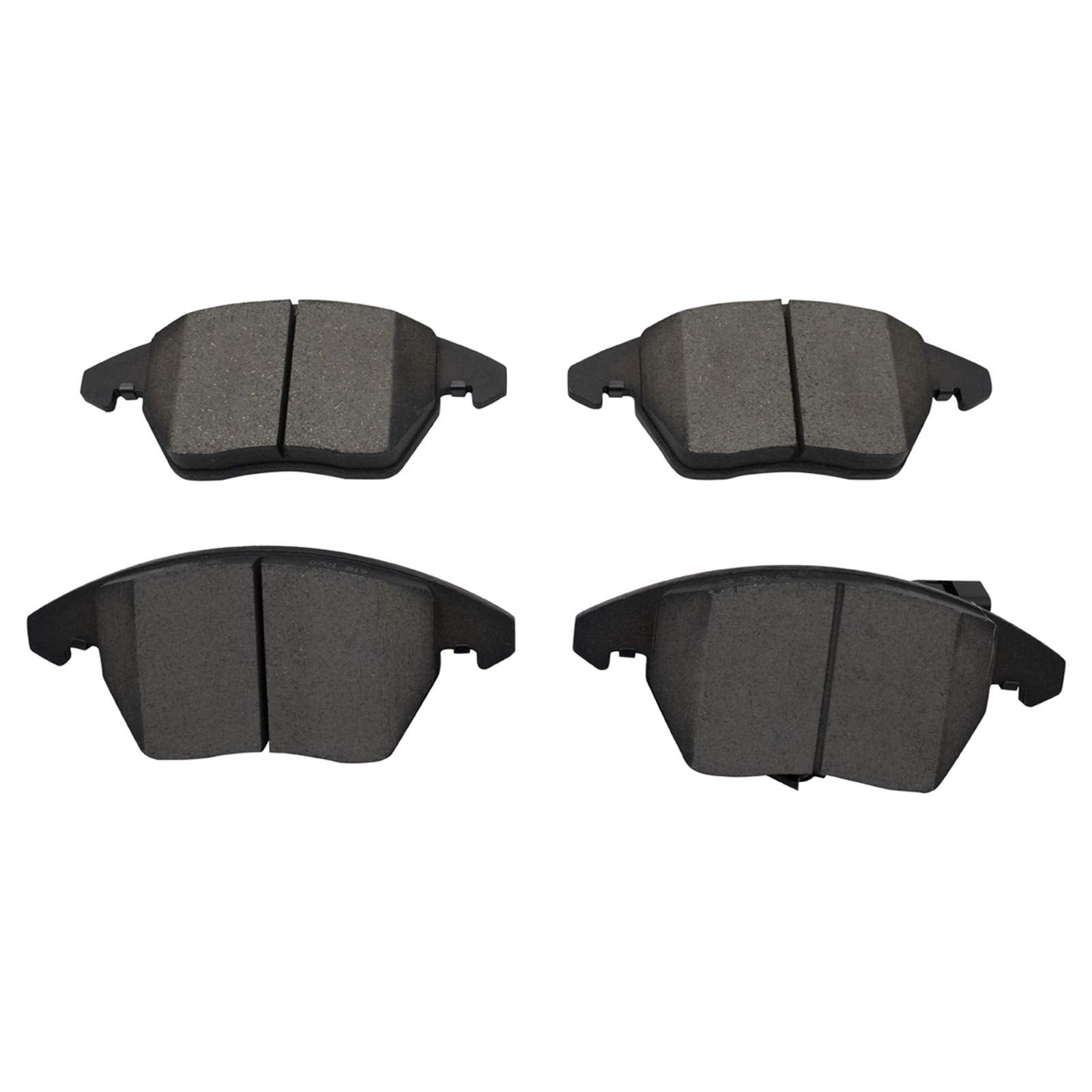 Trq Front Ceramic Brake Pad & 2 Coated Rotor Kit Compatible With A3 Vw Jetta Golf Rabbit