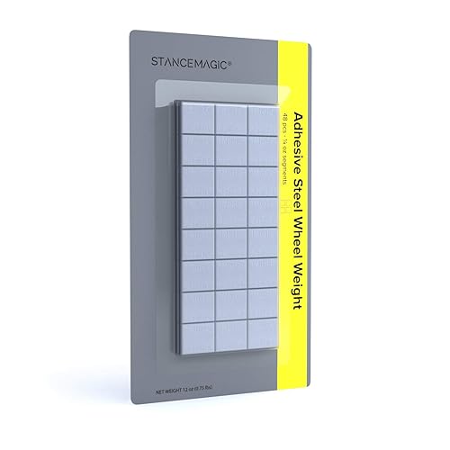 Stancemagic - 0.25Oz 1/4Oz - Gray Adhesive Stick On Wheel Weights, Easy Peel, Low Profile, Zinc Plated Steel Balancing Weights For Cars Bikes Atv Utv, 0.75 Lb Box (12Oz), Contains 48 Pieces