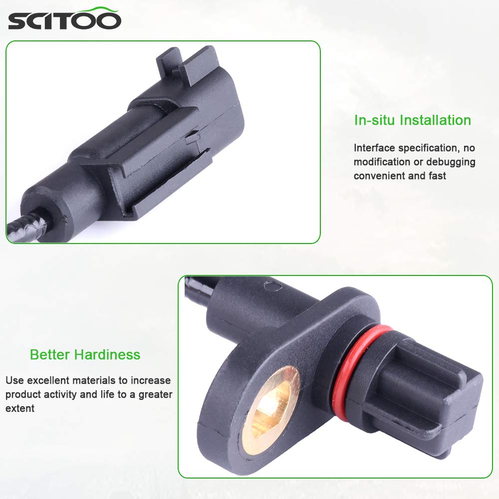 SCITOO 2 pcs Rear Left Right ABS Wheel Speed Sensors Fit for 2007 2008 2009 2010 for Mitsubishi Lancer,2007 2008 2009 2010 2011
