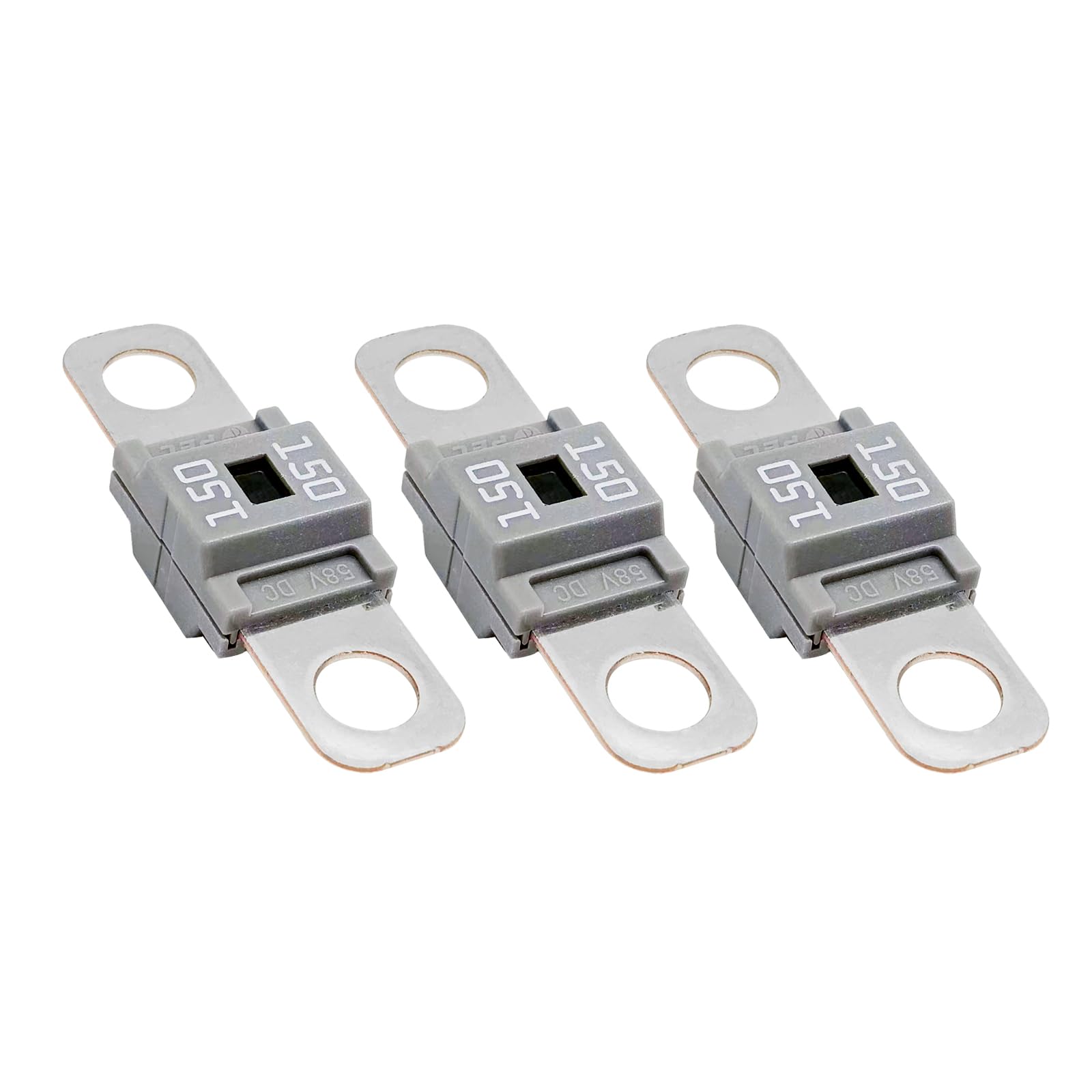 Pack of 3 AMI/Midi Fuse 150 Amp High Current Fuse Bolt-on Fuse, commonly used in cars, trucks, construction vehicles, agricultur