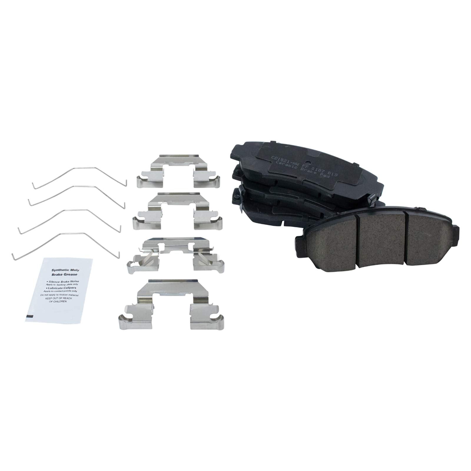 Trq Front And Rear Brake Pad & Rotor Kit Brake Pads Brake Rotor Ceramic Compatible With 2012-2016 Honda Cr-V