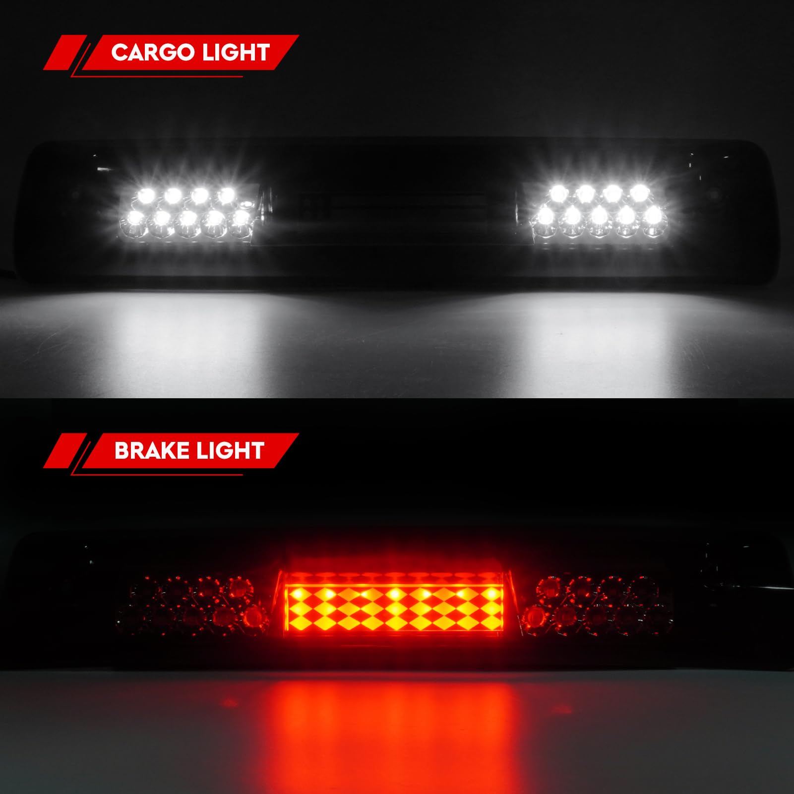 Tresound Led Third Brake Cargo Light For 2002-2008 Dodge Ram 1500, 2003-2009 Dodge Ram 2500 3500, Third Center High Mount Stop L