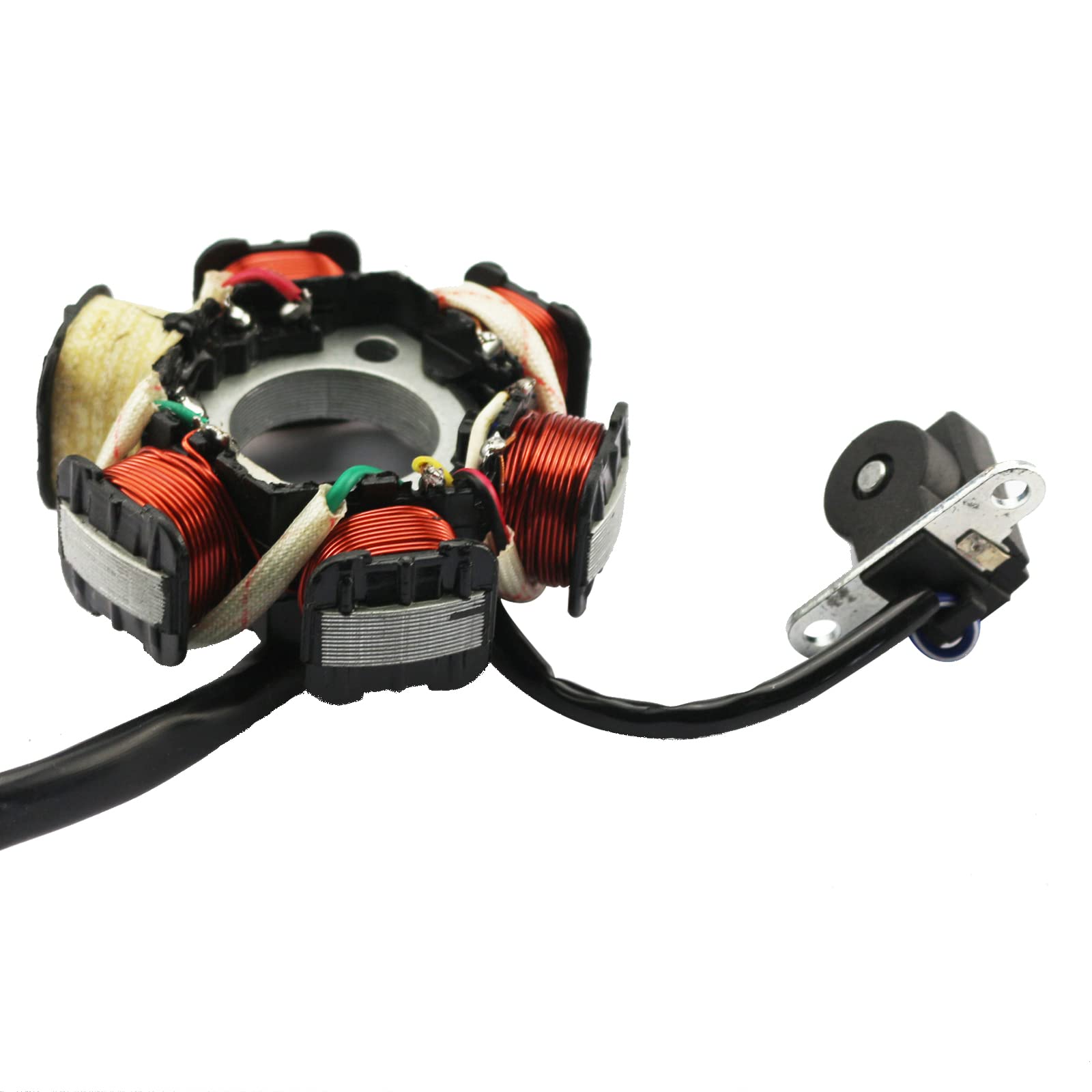 6 Coil 5 Wire GY6 Stator Magneto, PRO BAT, 6 Coil Pole Magneto Stator for GY6 50cc 70cc 90cc110cc 125cc Chinese ATVS Dirt/Pit Bl