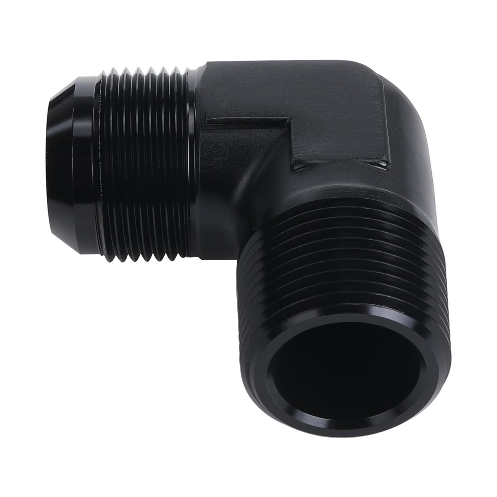Ac Performance 90 Degree Elbow -16 An Male To 1'' Npt Male Fitting Adapter Connector Aluminum Black