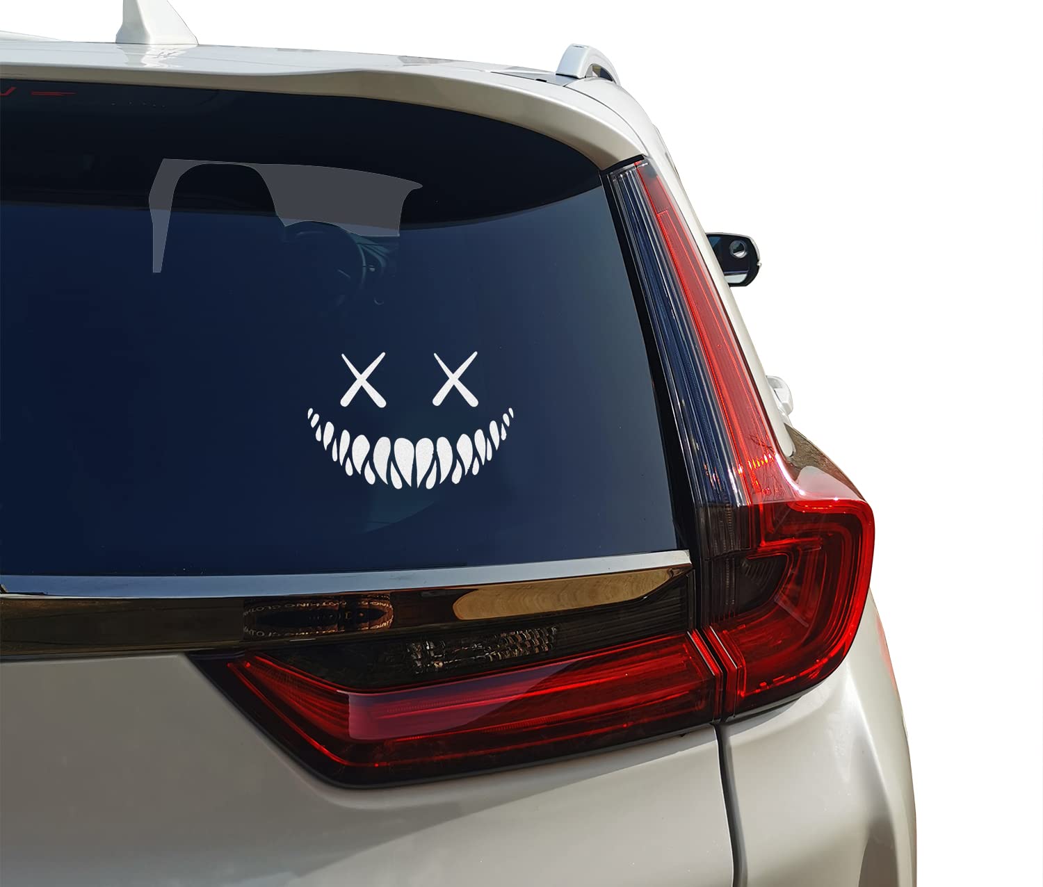 Reflective Smile Demon Car Sticker,Funny Cool Die Cut Waterproof Car Window Decal