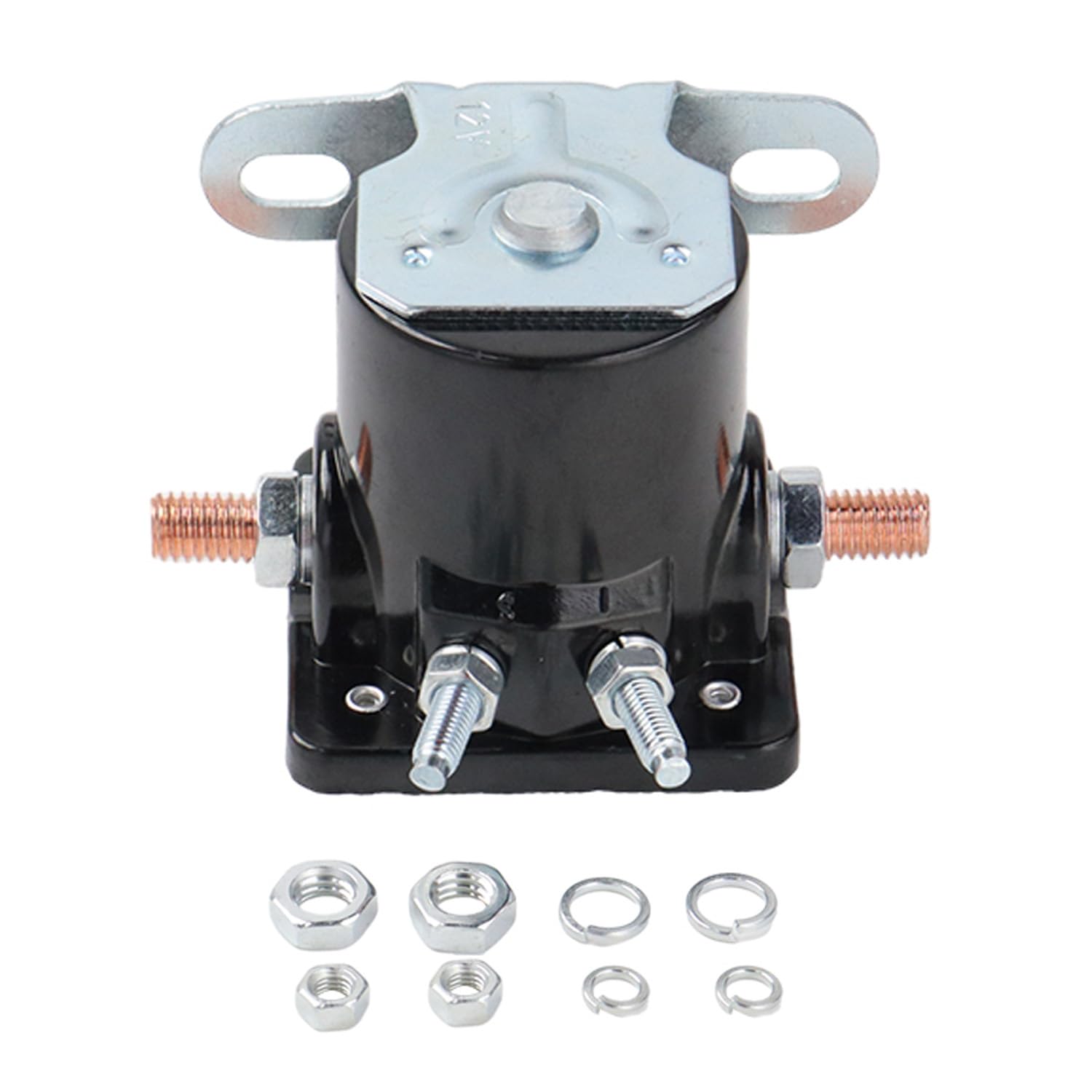 AFEISOL Hot Rod Starter Relay Solenoid 12V 4-Terminal Heavy Duty SW3 Compatible with 1956-up Ford Truck Starter Replaces B-6A-11