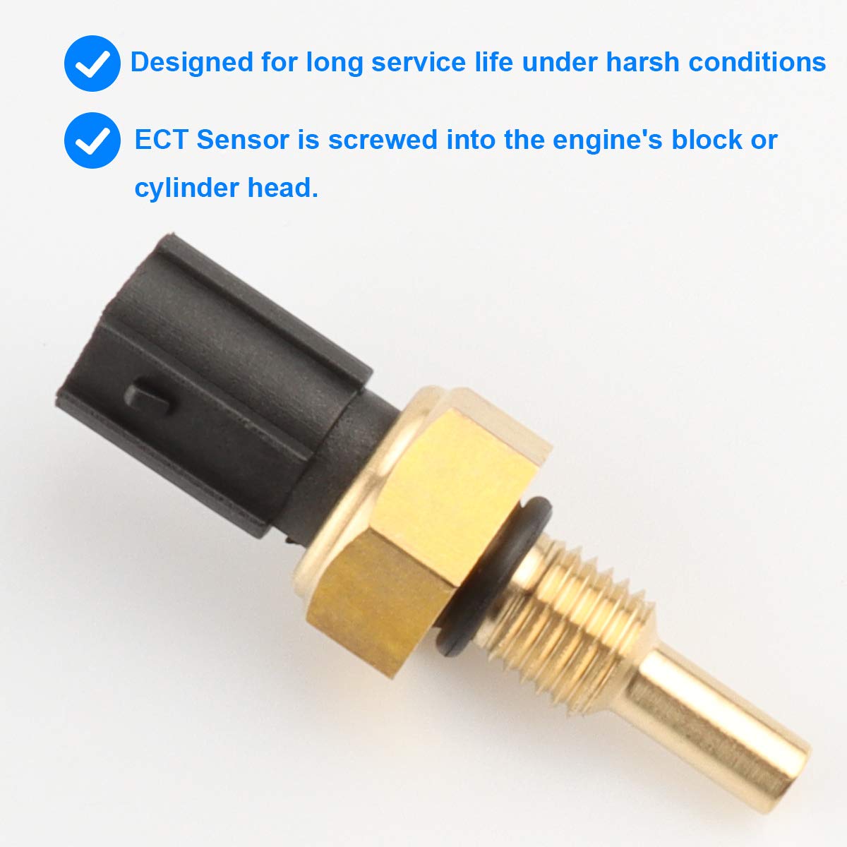 Coolant Temperature Sensor, Ect Temp Sensor 158-0811 1580811 Compatible With Honda Acura - 2003-2007 Accord, 2001-2011 Civic, 20