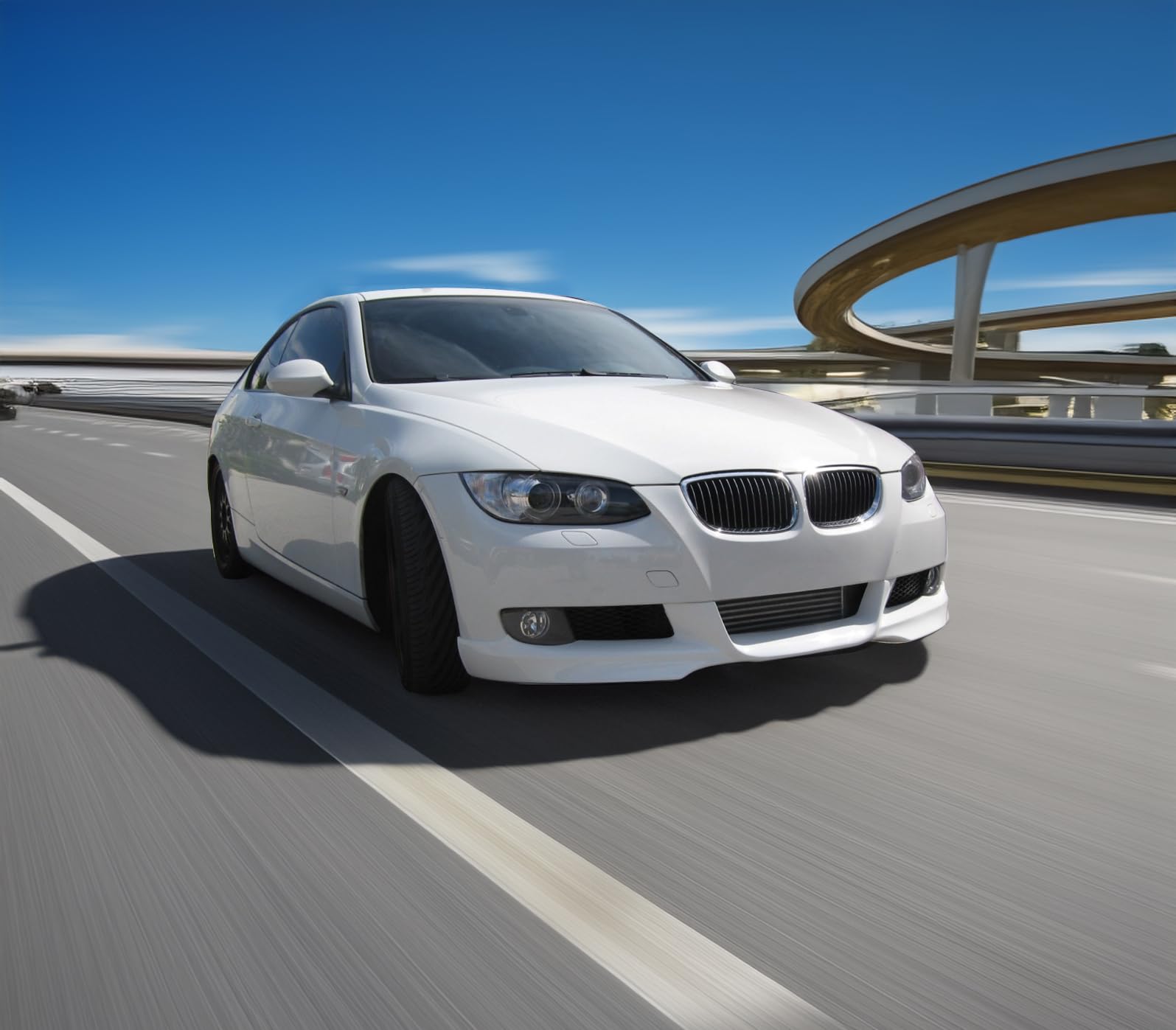 Ikon Motorsports, Front Bumper Lip Compatible With 2007-2010 Bmw E92 E93 3-Series Coupe Convertible, Air Dam Chin Splitter M-Tec
