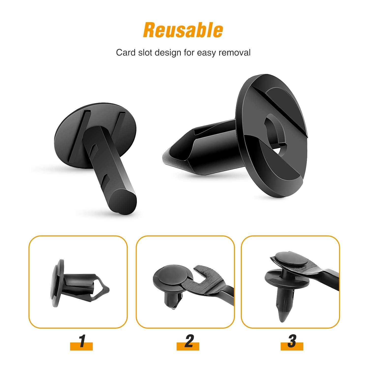 Gooacc 120Pcs Car Retainer 6.3Mm 8Mm 9Mm 10Mm Expansion Screws Replacement Kit Bumper Push Rivet Clips For Honda Acura Gm Chrysl