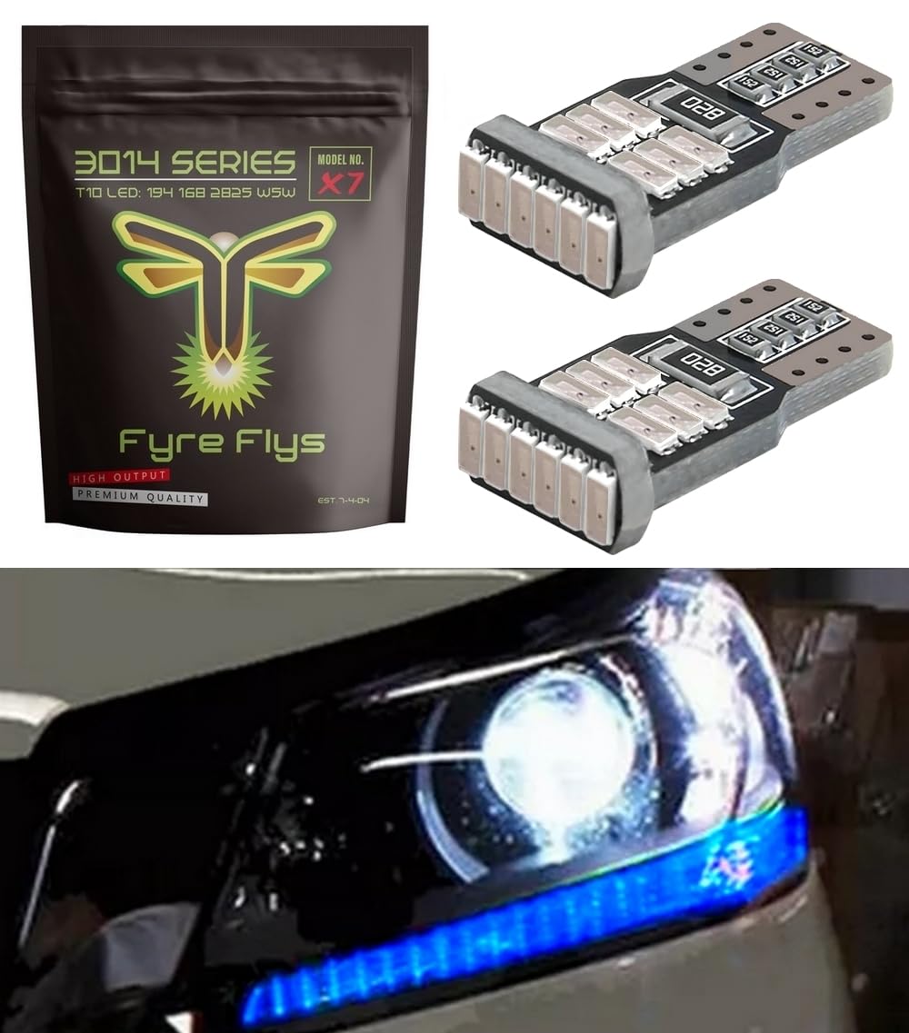 Fyre Flys Led Headlight Drl Strip Bulbs For 2013-2015 Honda Accord Super Bright Canbus Error Free 3014 Series (Blue), X7-3014-18