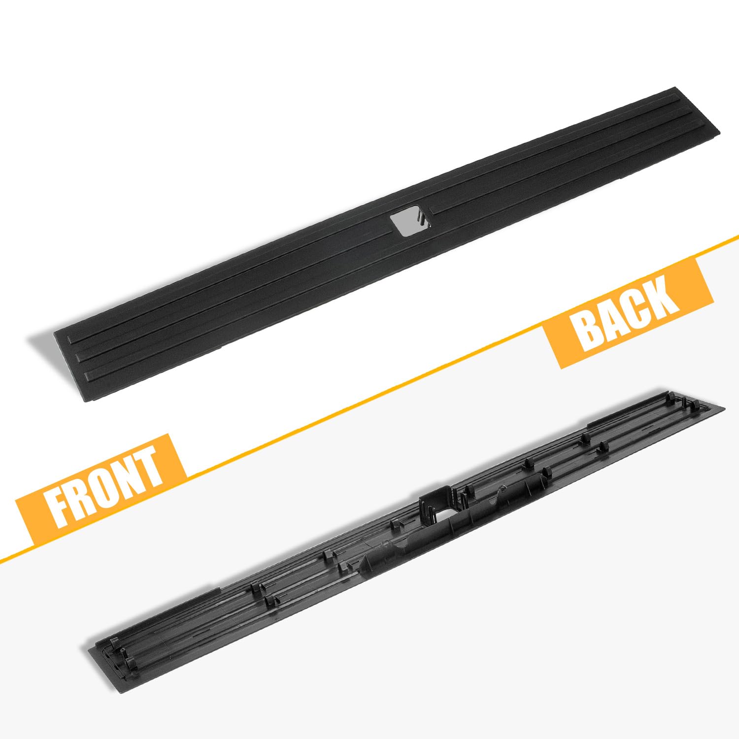 RANSOTO Tailgate Molding Trim Compatible with Ford F150 F-150 2015-2020 Flexible Flex Step Cap Top Trim Protector Cover Replaces