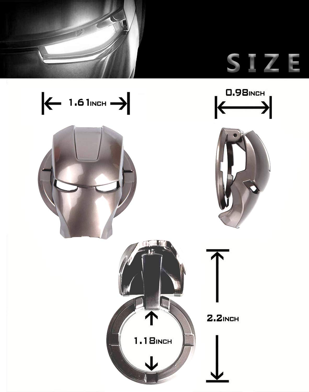 GENORMBRANDT Car Engine Start Stop Button Cover Push to Start Button Ignition Cover Universal Aluminum Alloy Button Decoration S