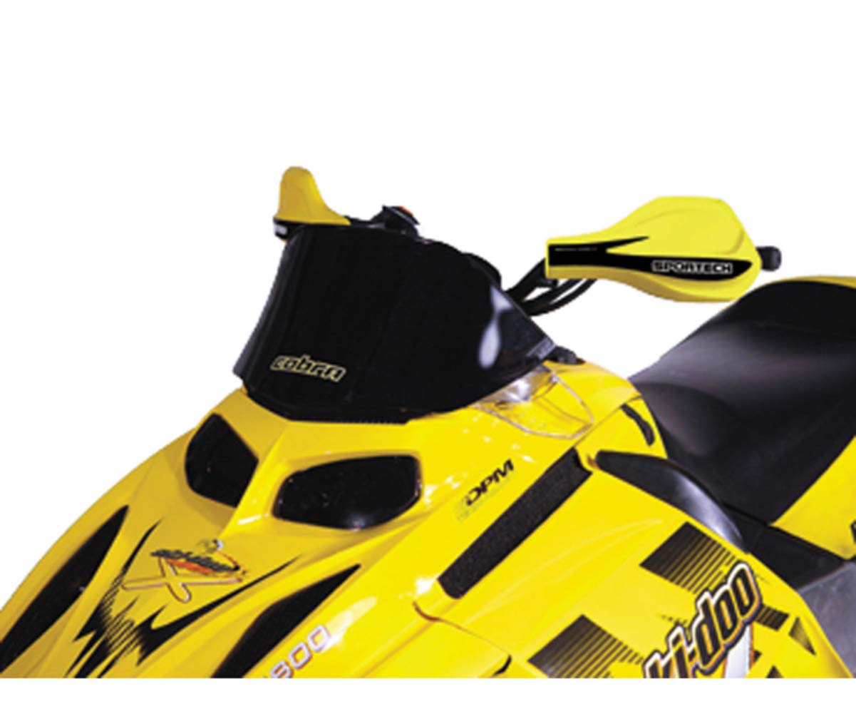 Powermadd 13021 Cobra Windshield For Ski Doo Rev - Black - Low Height